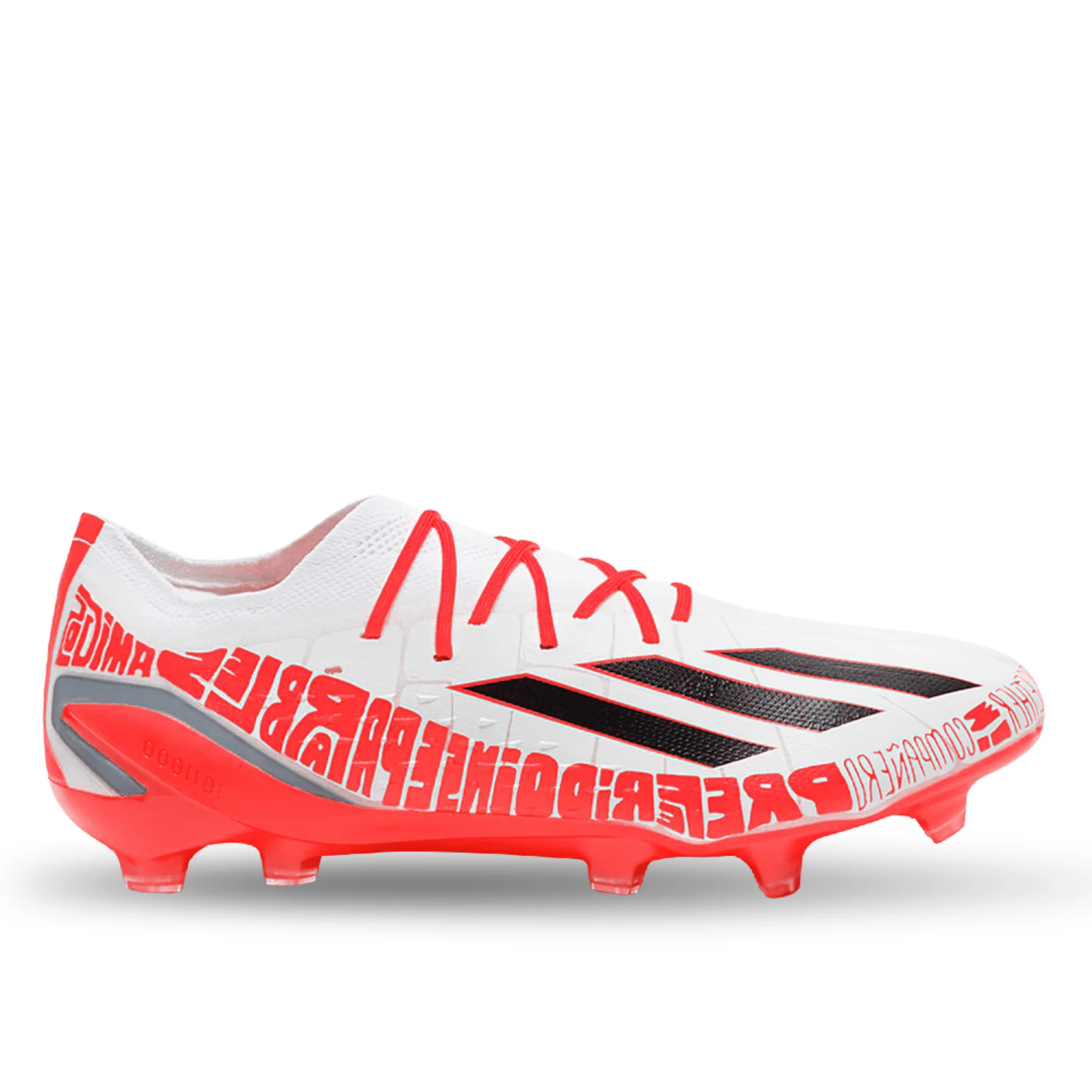 adidas X Speedportal Messi.1 Firm Ground Soccer Cleats (White/Red) - Image 5