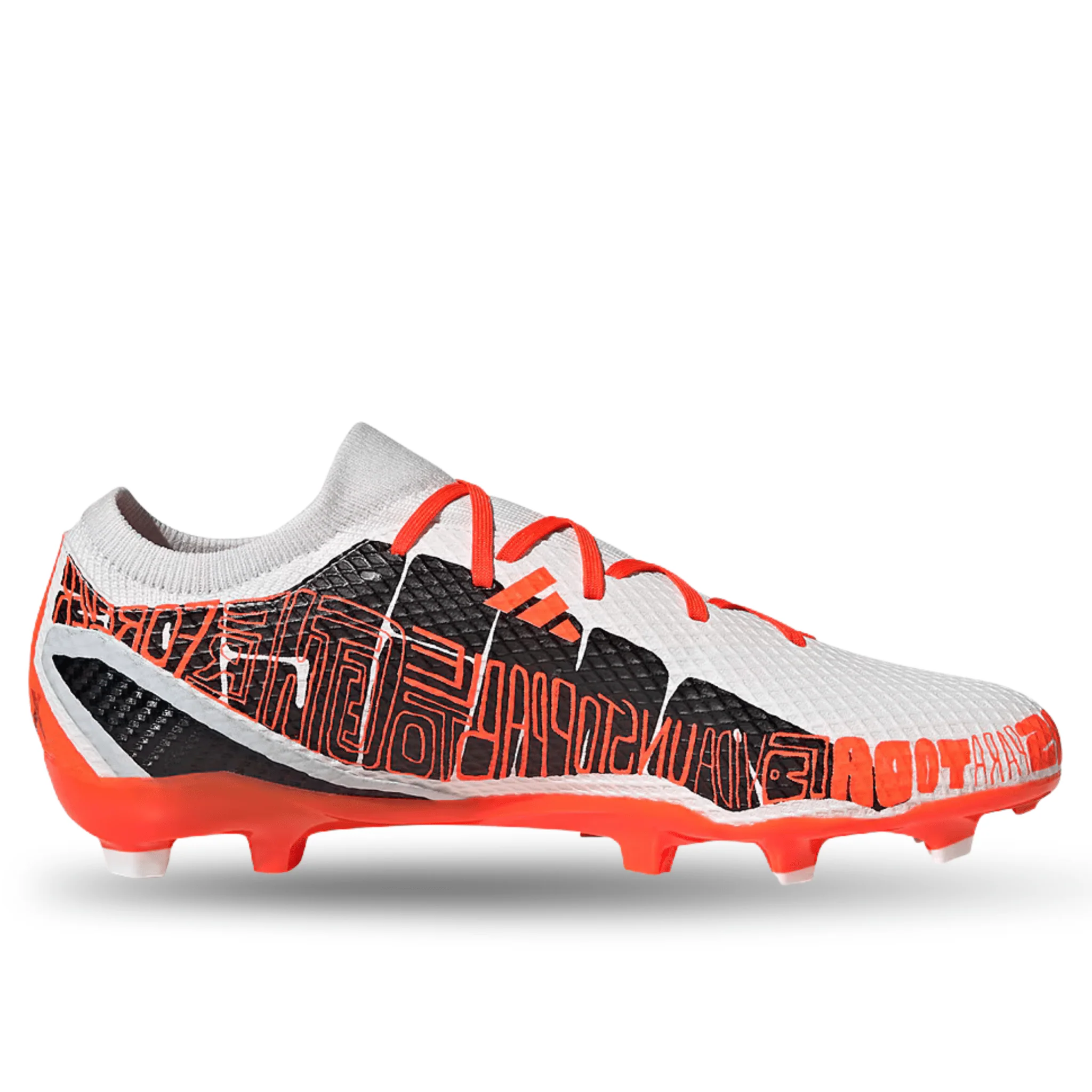 adidas X Speedportal Messi.3 Firm Ground Soccer Cleats (Core White/Solar Red) - Image 5