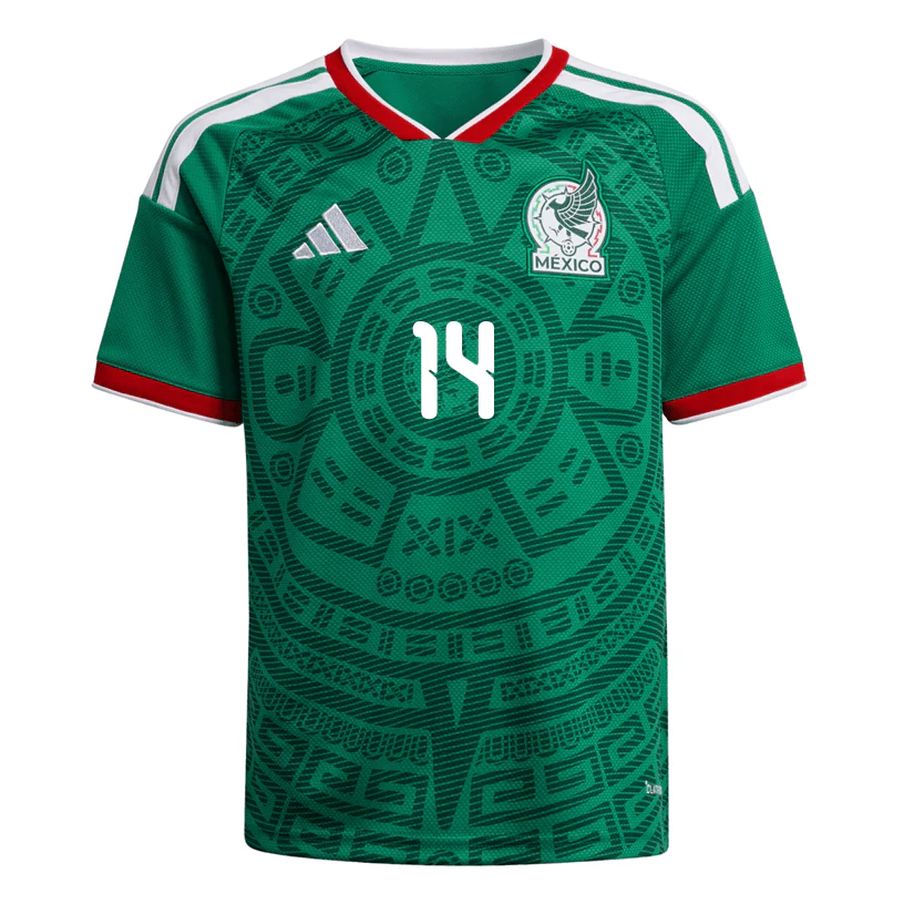 adidas Youth E. Sanchez Mexico 2026 Home World Cup Jersey (Bold Green) - Image 2