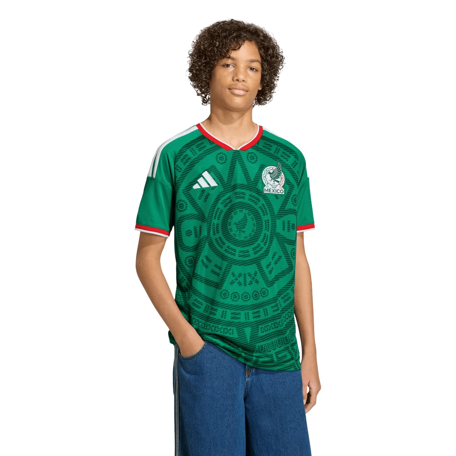 adidas Youth E. Alvarez Mexico 2026 Home World Cup Jersey (Bold Green) - Image 4