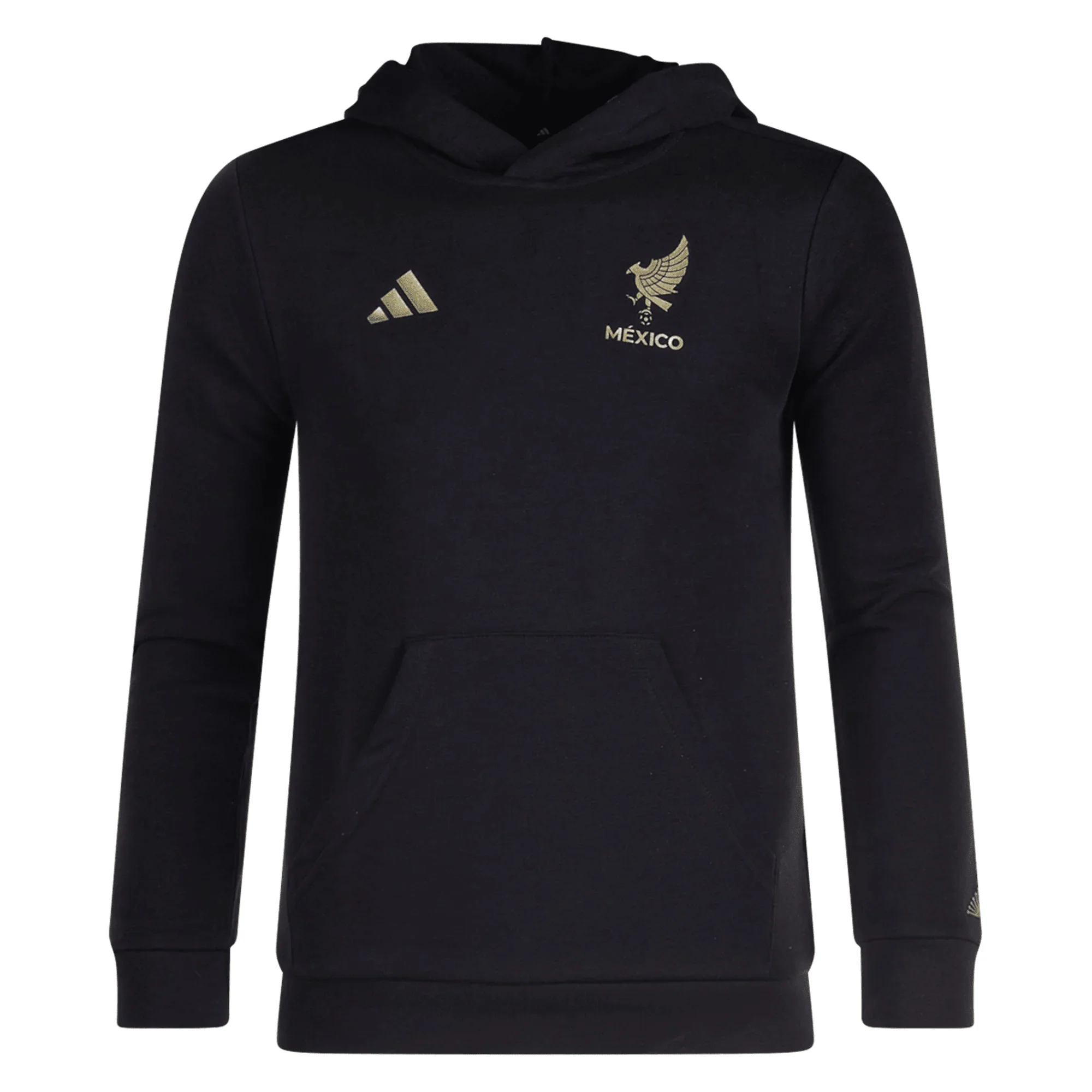adidas Youth Mexico DNA Hoodie 25/26 (Black/Metallic Gold)