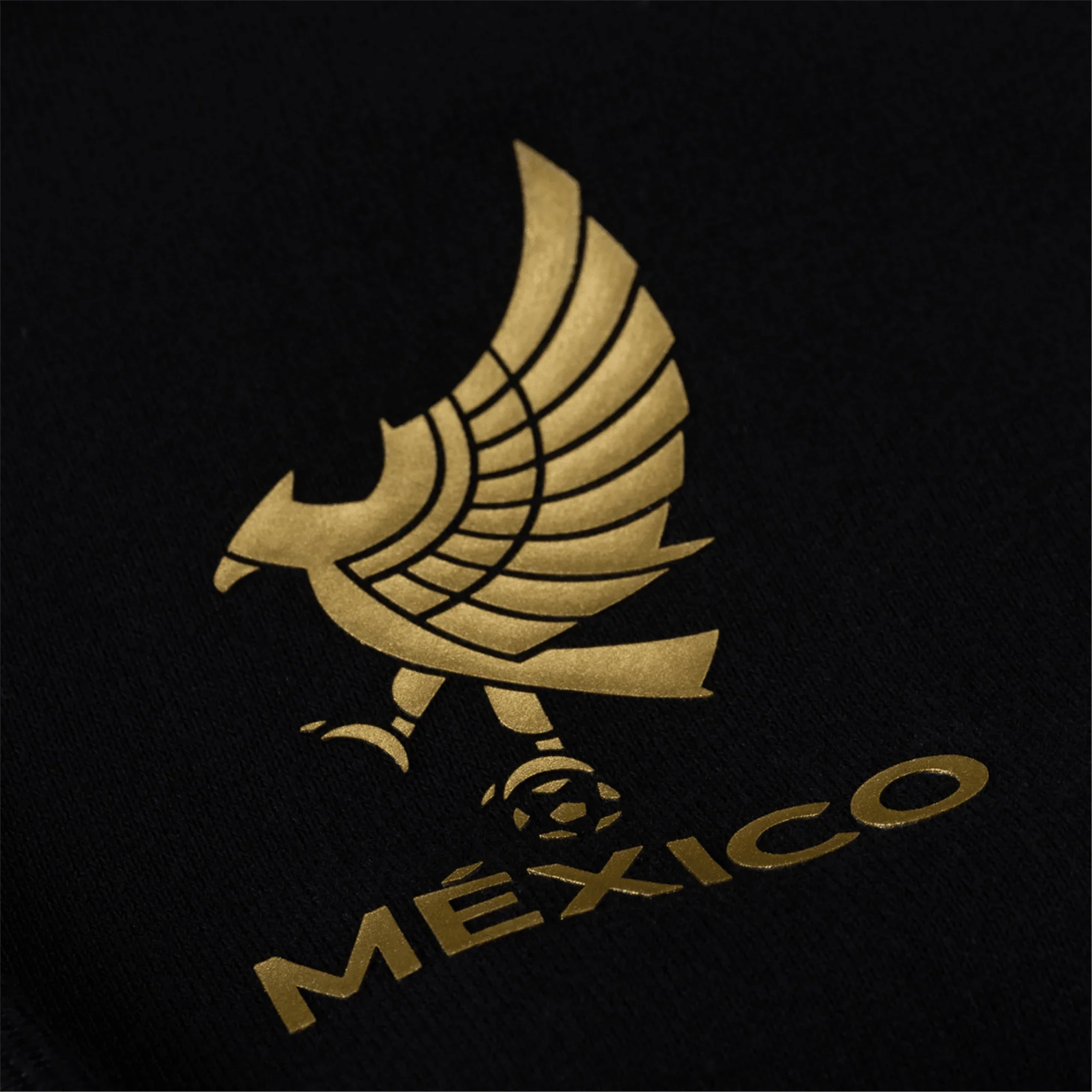 adidas Youth Mexico DNA Hoodie 25/26 (Black/Metallic Gold) - Image 3