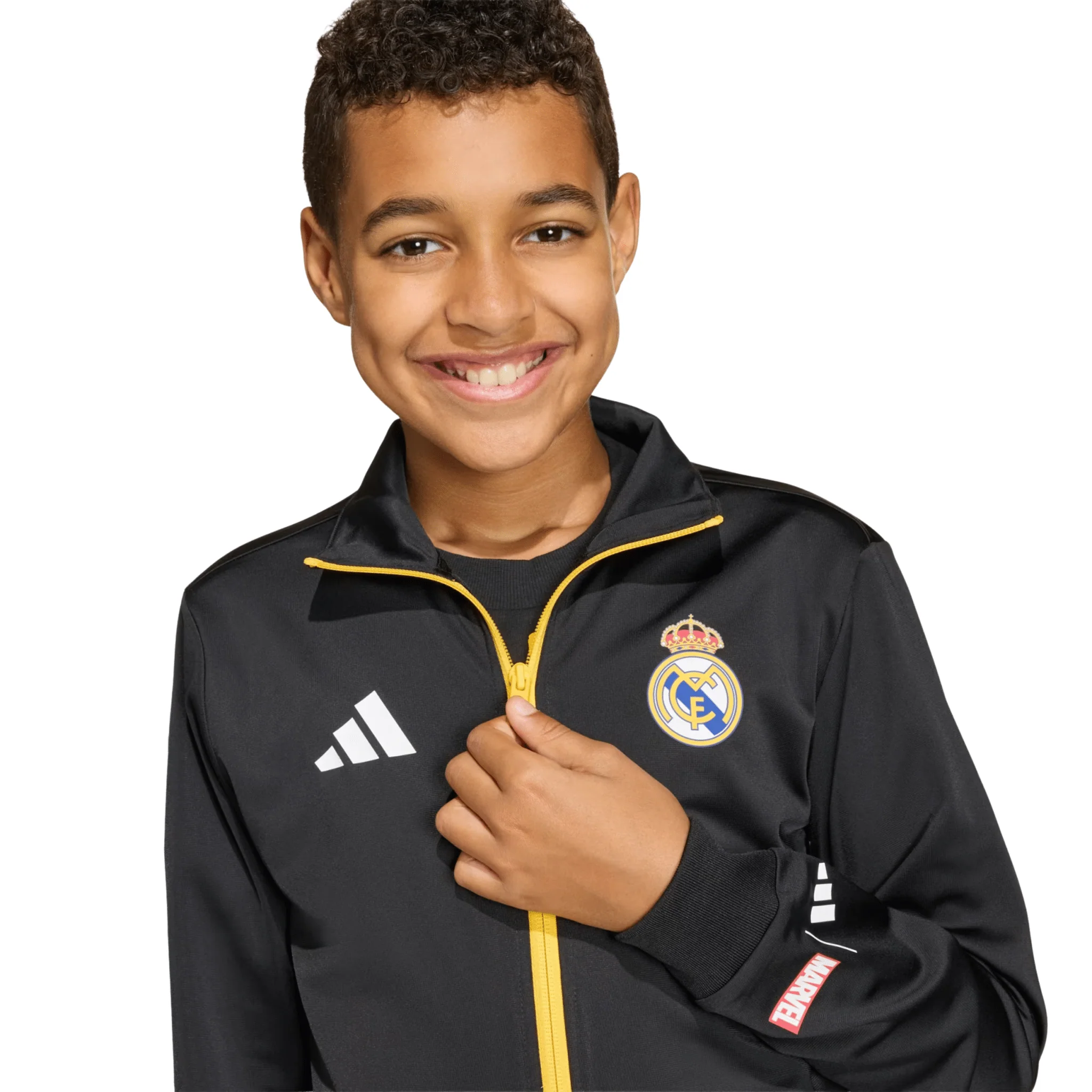 adidas Youth Real Madrid Avengers Track Top Jacket 25/26 (Black) - Image 2