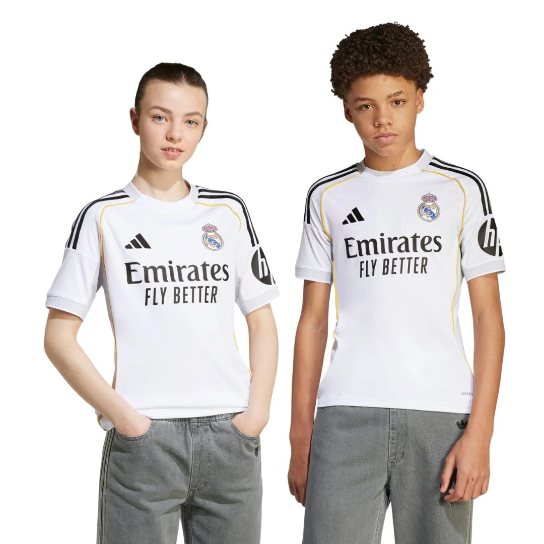 adidas Youth Real Madrid Home Jersey 25/26 (White) - Image 3
