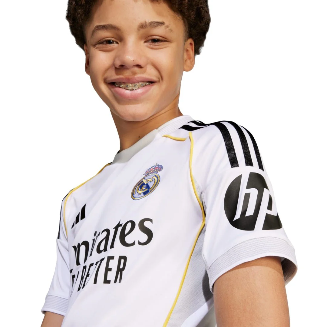adidas Youth Real Madrid Home Jersey 25/26 (White) - Image 6