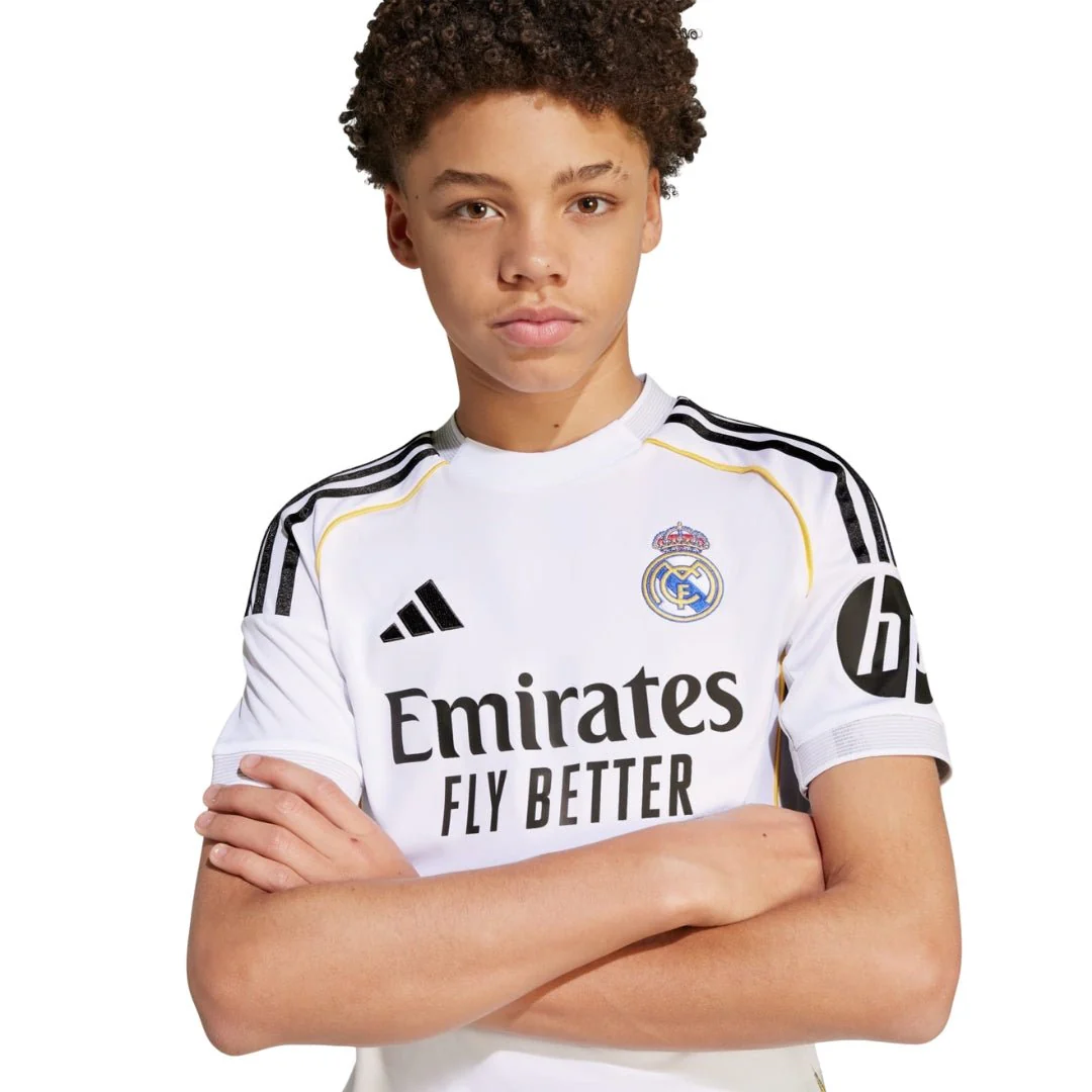 adidas Youth Real Madrid Home Jersey 25/26 (White) - Image 7