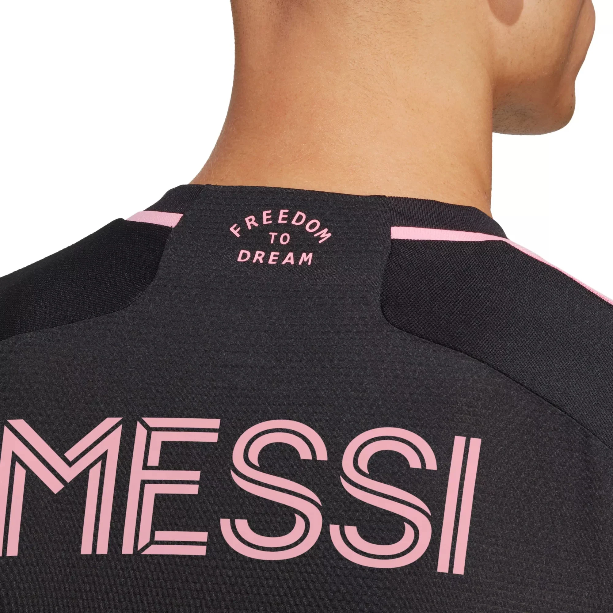 adidas Inter Miami Lionel Messi Authentic Player Version Away Jersey 23/24 w/ MLS Patches (Black/Pink) - Image 4