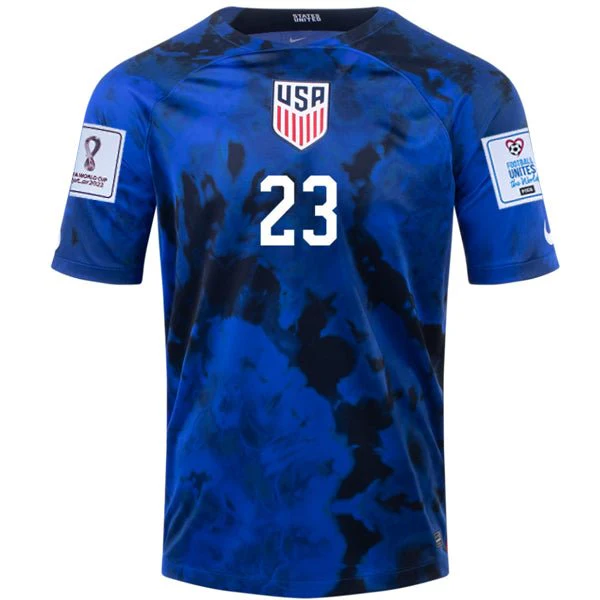 Nike United States Acosta Away Jersey 22/23 w/ World Cup 2022 Patches (Bright Blue/White) - Image 2