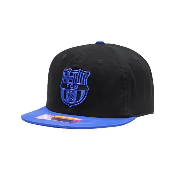 Fan Ink Barcelona Wander Snapback Adjustable Hat (Black/Blue) - Image 3