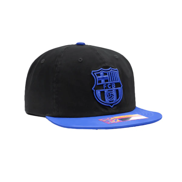 Fan Ink Barcelona Wander Snapback Adjustable Hat (Black/Blue) - Image 4