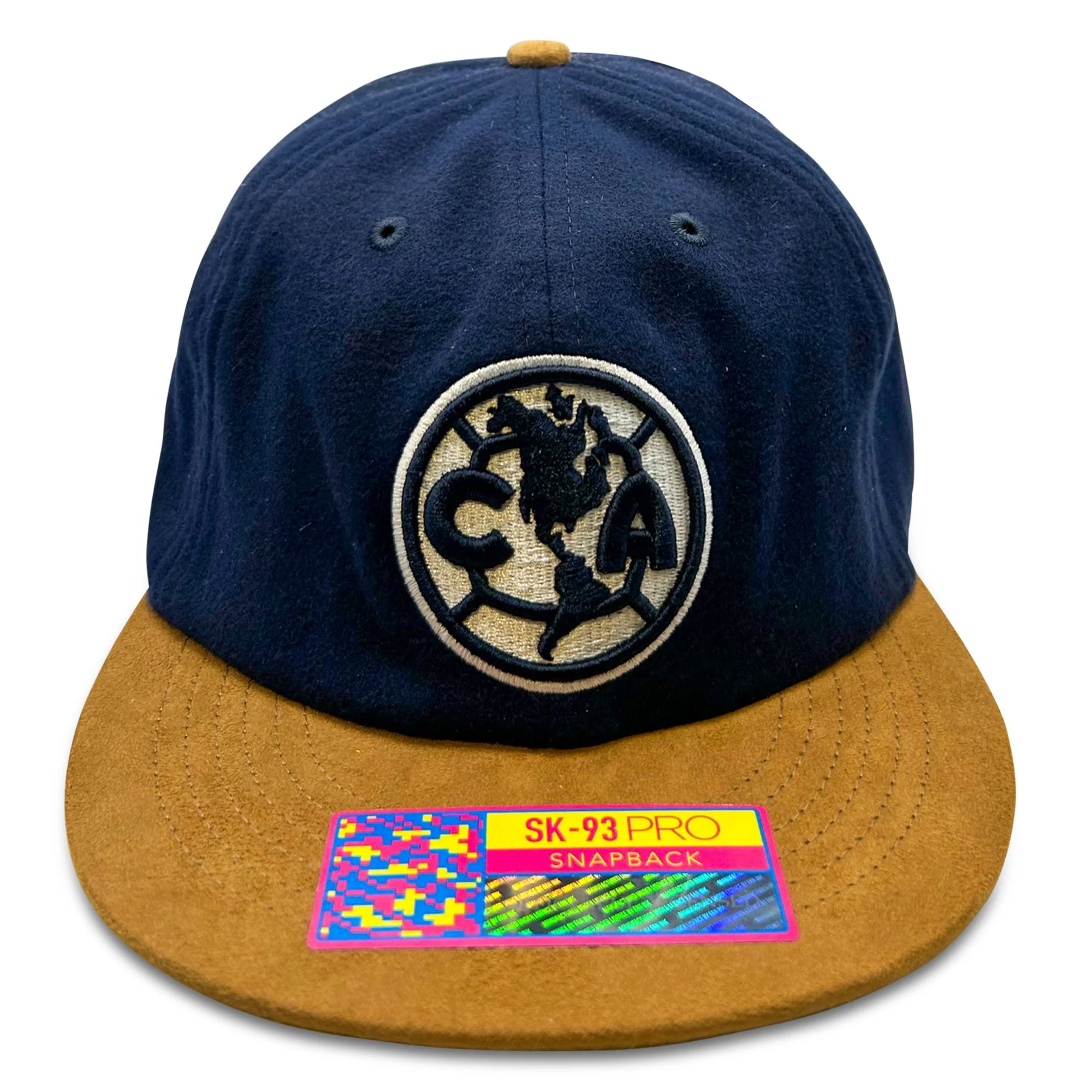 Fan Ink Club America Lafayette Snapback Hat (Navy/Brown) - Image 5