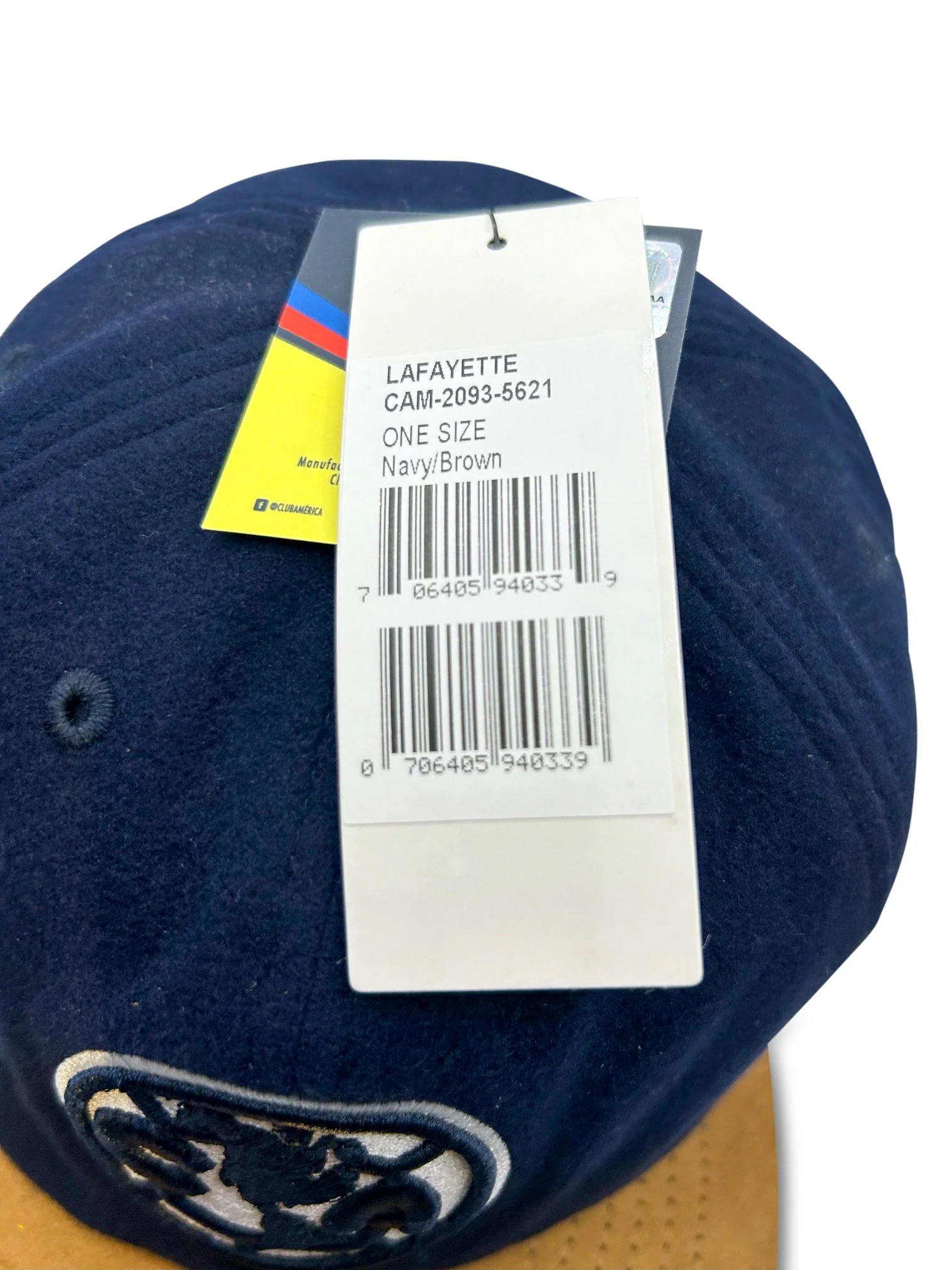 Fan Ink Club America Lafayette Snapback Hat (Navy/Brown) - Image 6