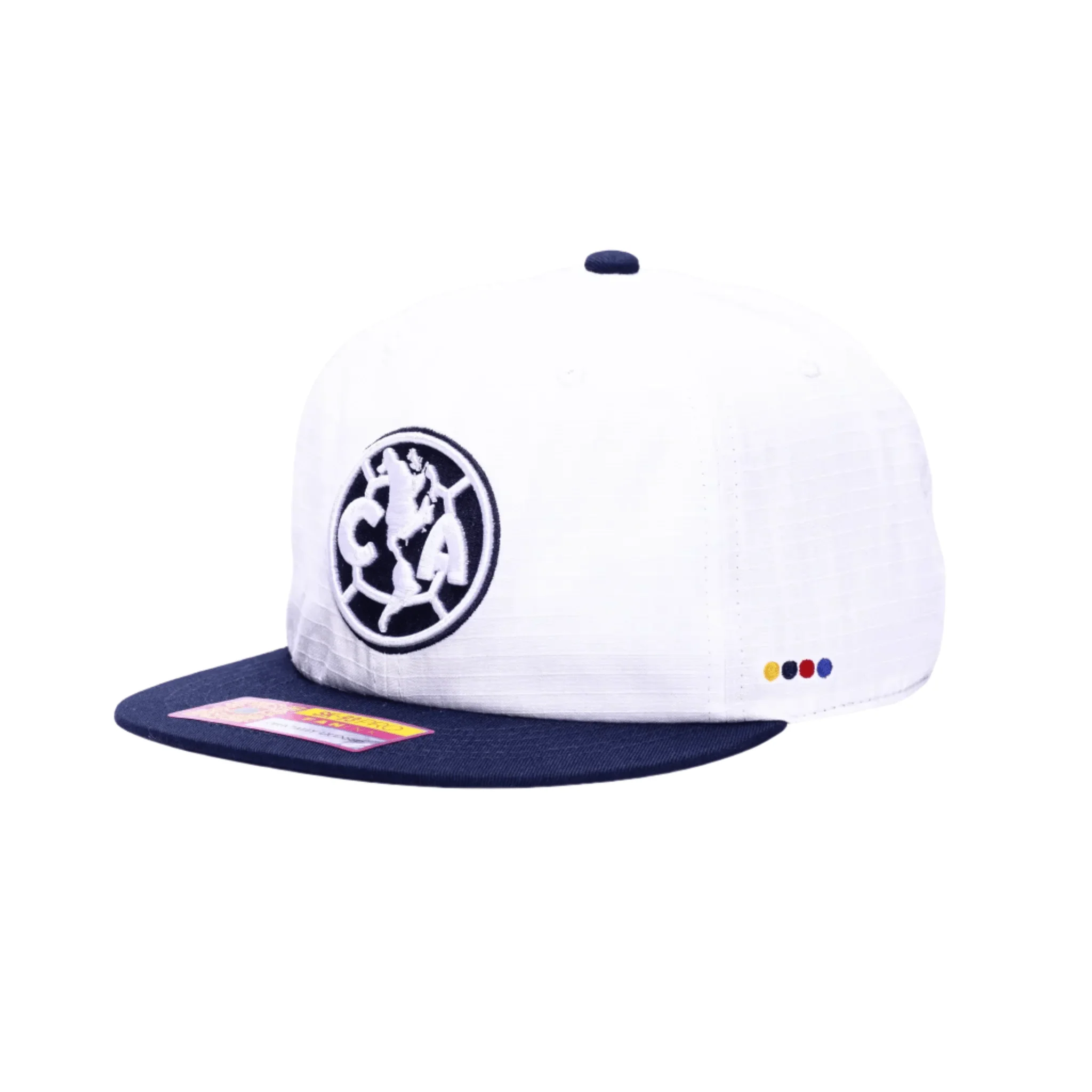 Fan Ink Club America Swingman Snapback Hat (White/Navy) - Image 2