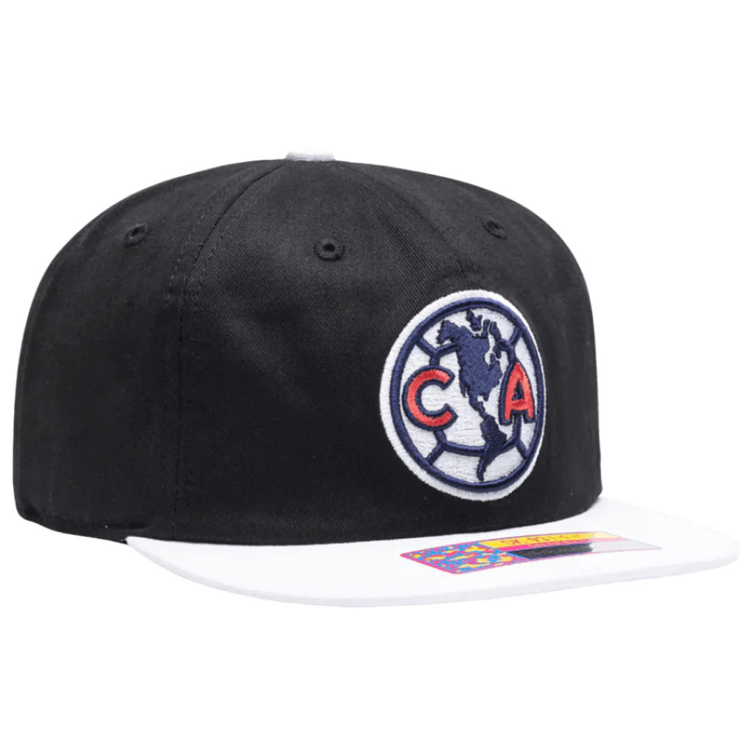 Fan Ink Club America Swingman Snapback Hat (Black/White) - Image 3