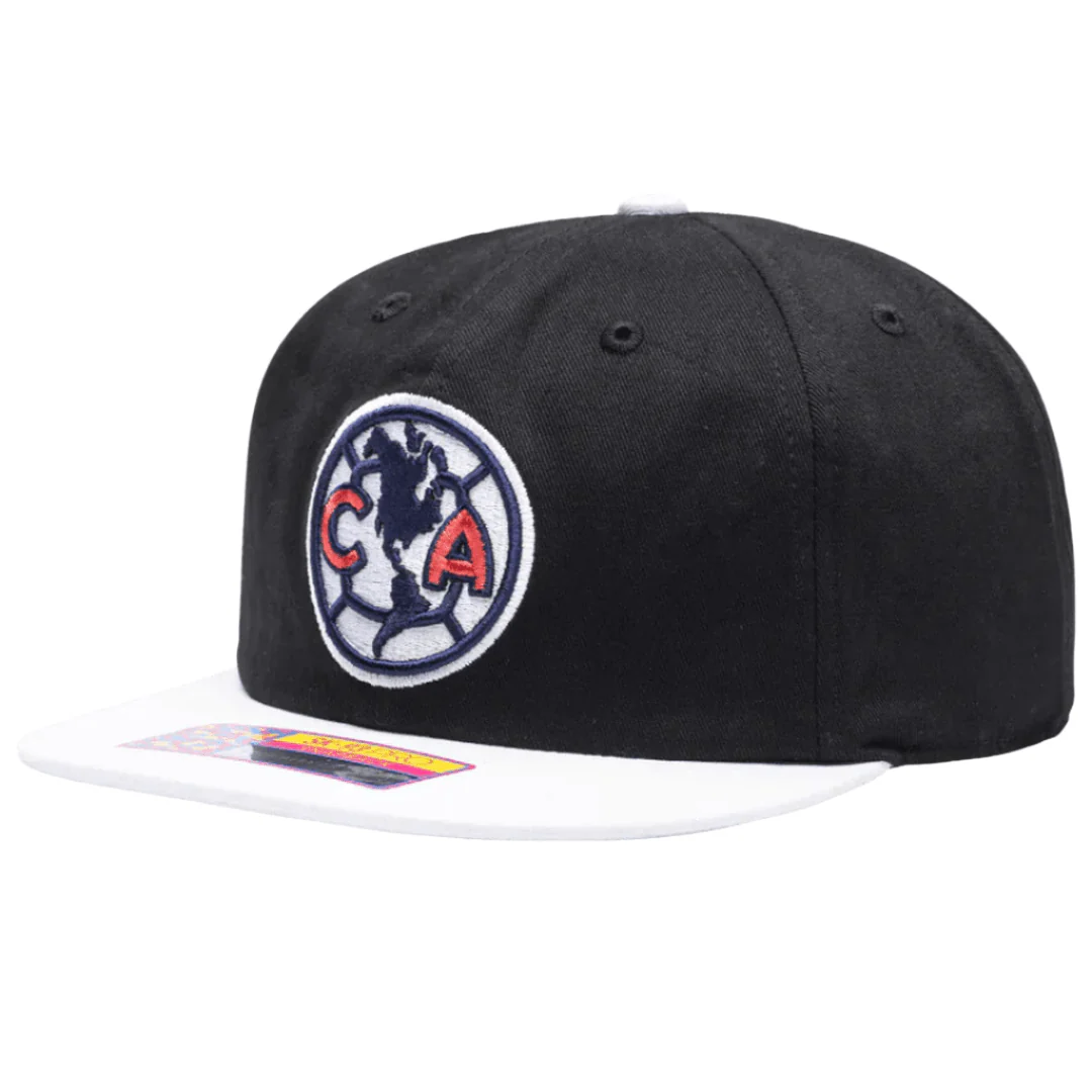 Fan Ink Club America Swingman Snapback Hat (Black/White) - Image 4