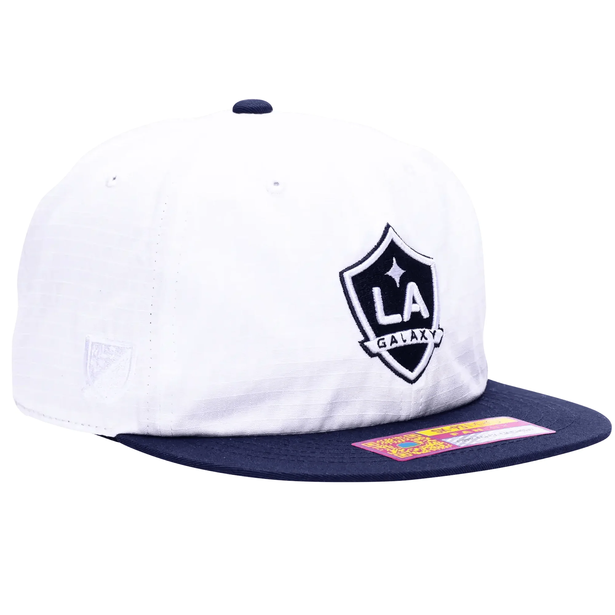 Fan Ink LA Galaxy Swingman Wax Snapback Hat (White/Navy) - Image 3