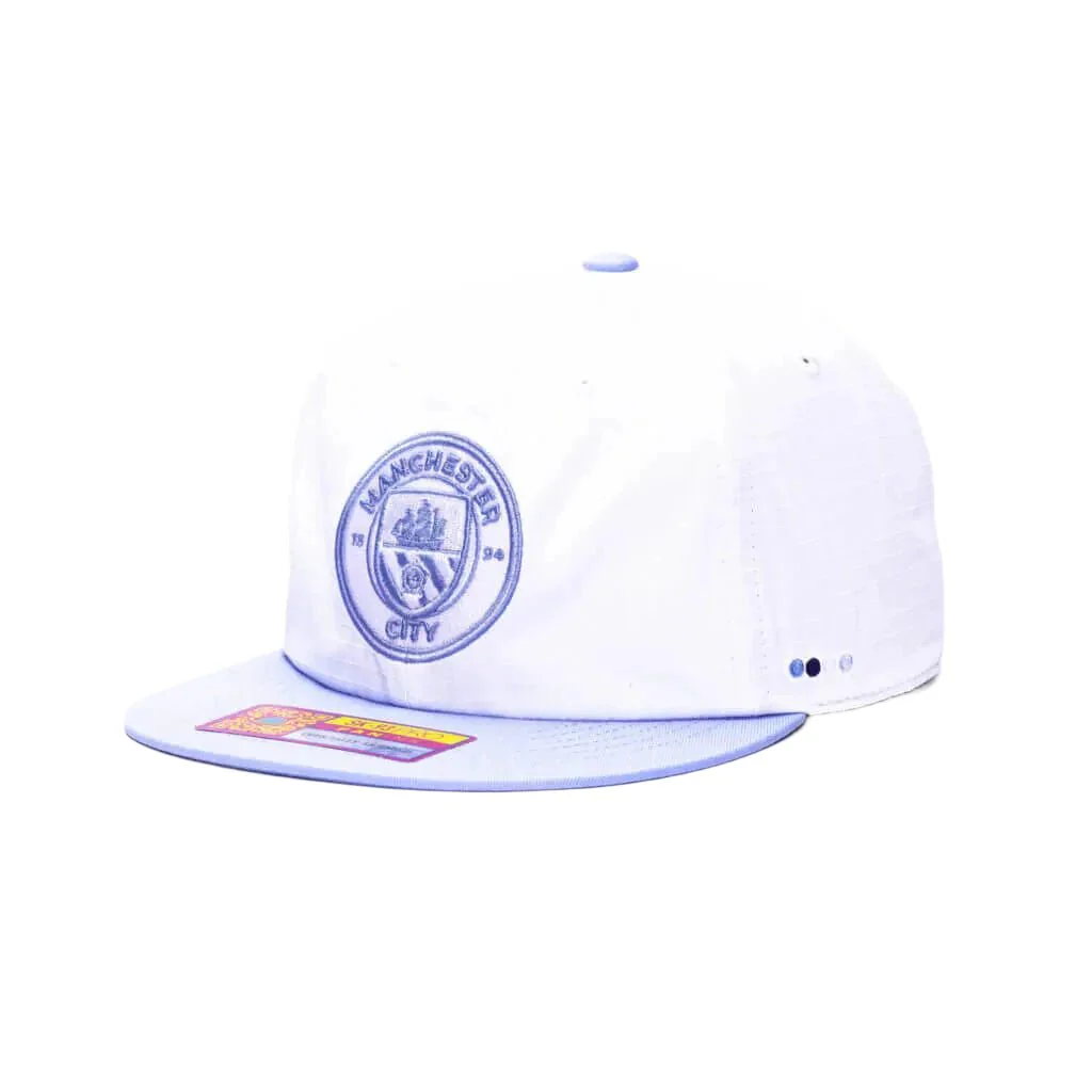 Fan Ink Manchester City Swingman Wax Snapback Hat (White/Light Blue) - Image 2