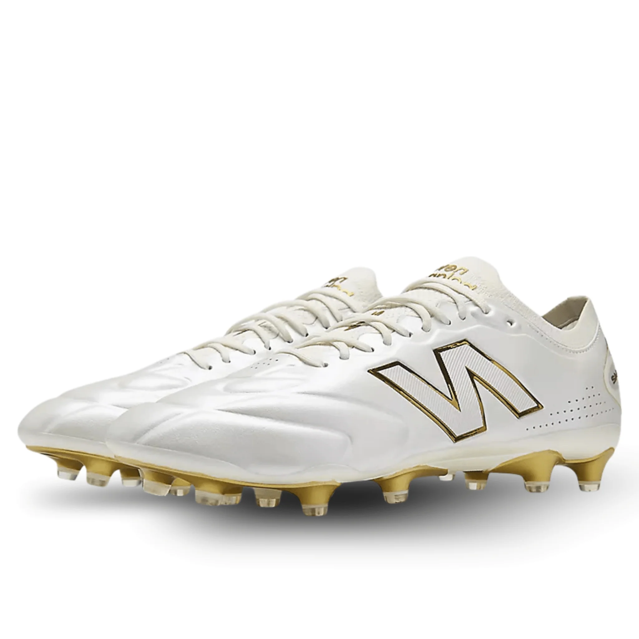 New Balance 442 Elite Knit FG V3 First Edition Soccer Cleats (White/Brown) - Image 3