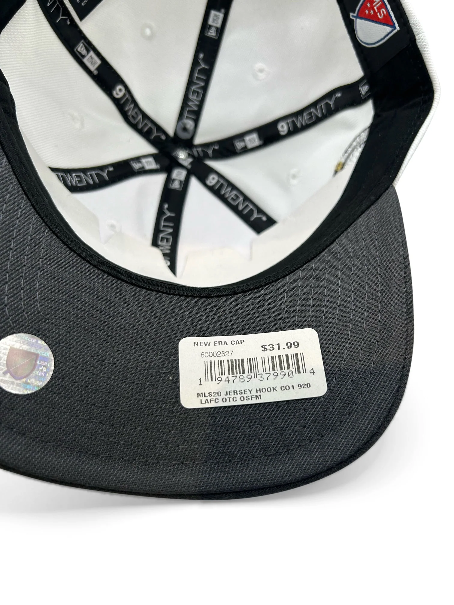 New Era LAFC 9Twenty Adjustable Hat (White/Dark Grey) - Image 5