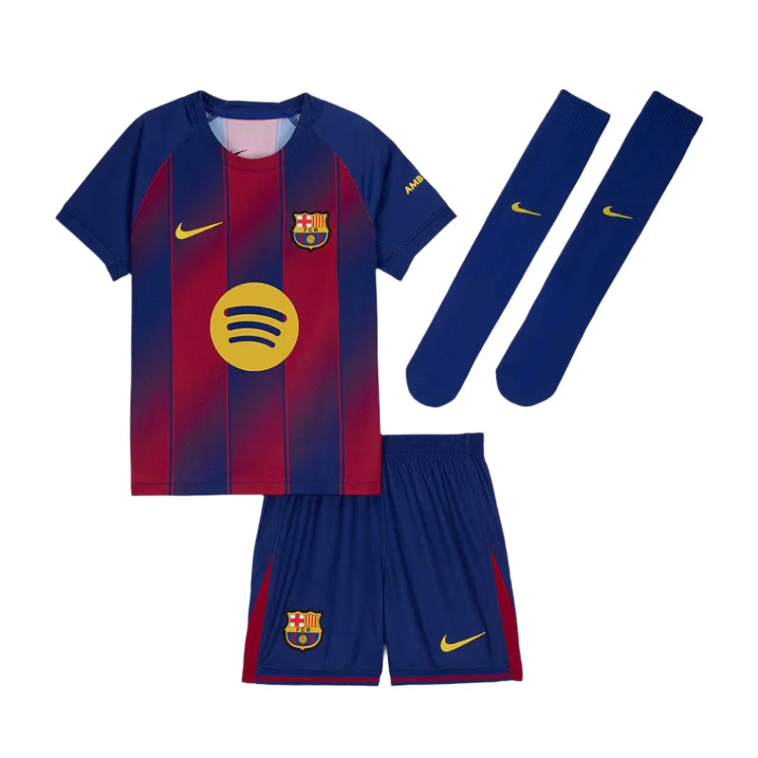 Nike Barcelona Little Kids 3-Piece Home Kit 25/26 (Deep Royal Blue/Midwest Gold) - Image 7