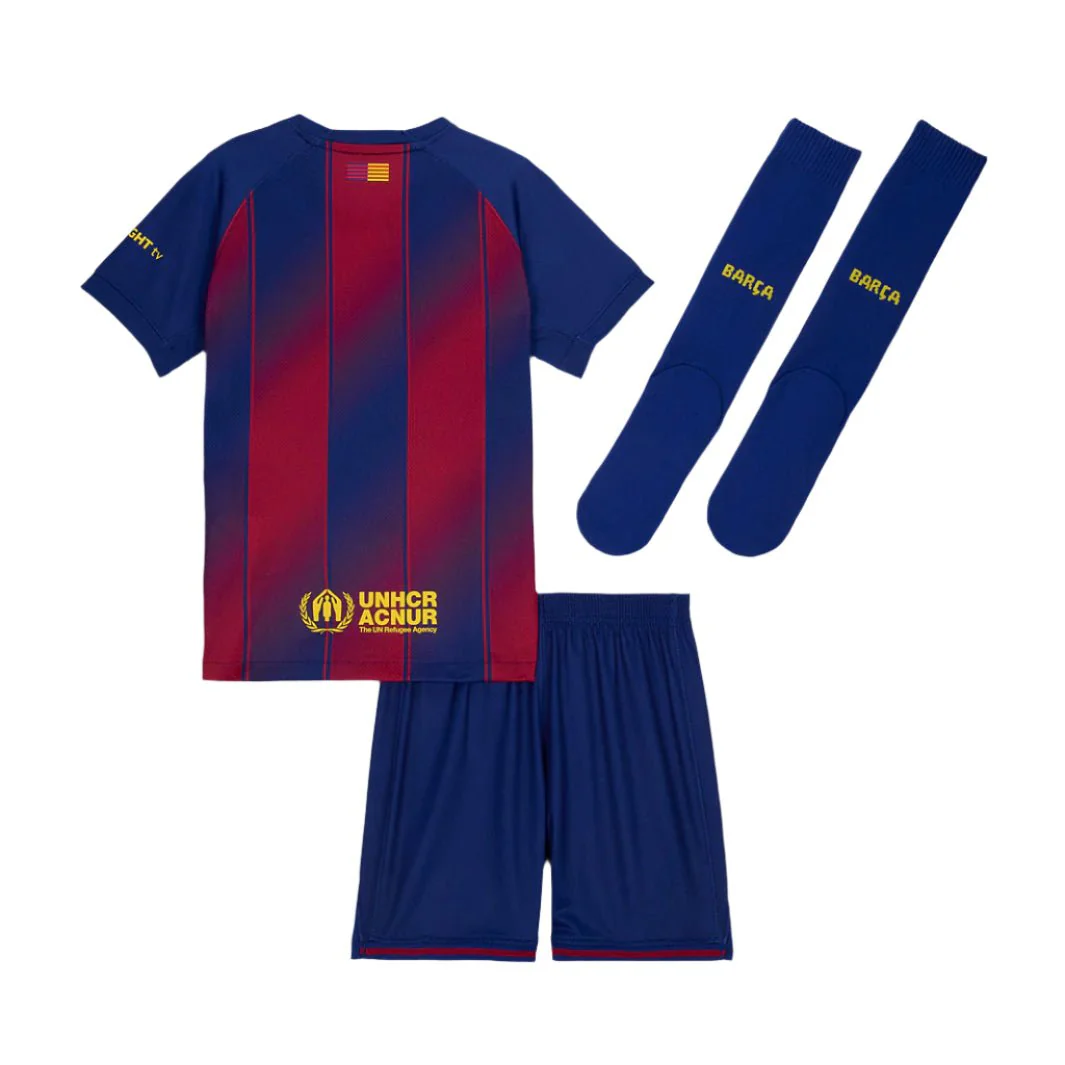Nike Barcelona Little Kids 3-Piece Home Kit 25/26 (Deep Royal Blue/Midwest Gold) - Image 8