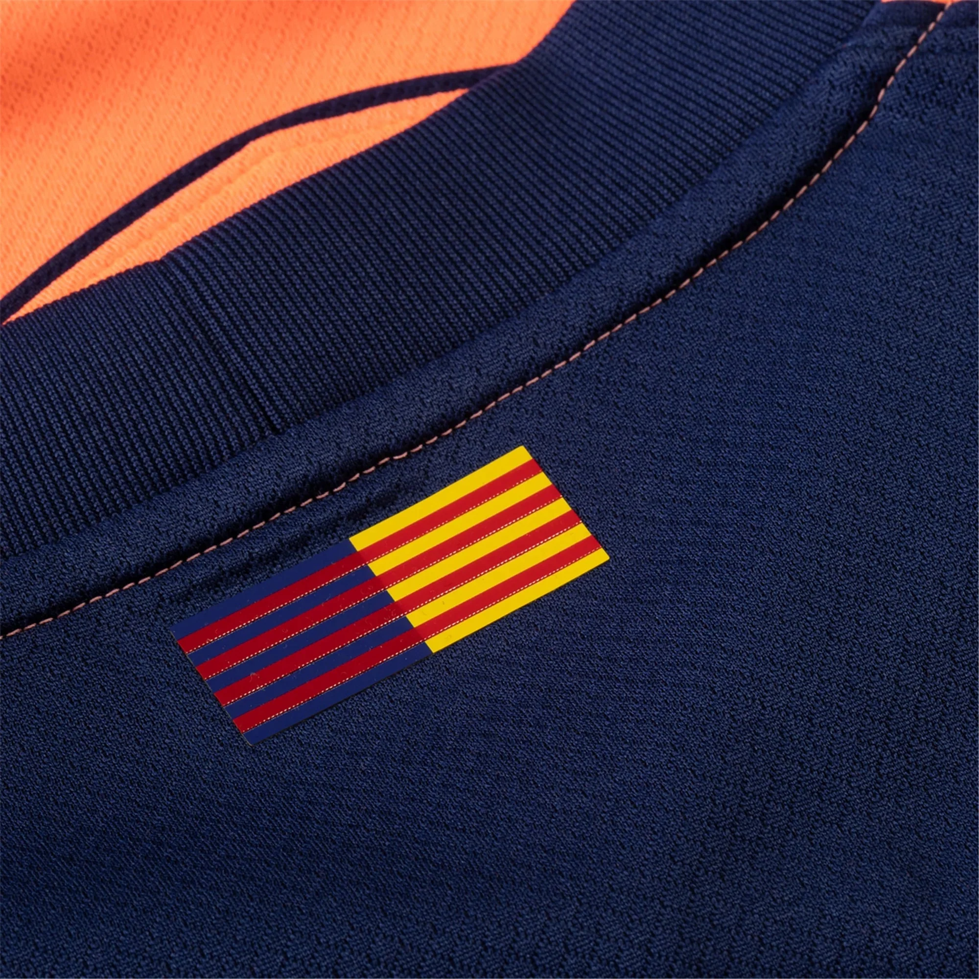 Nike Lewandowski Men's FC Barcelona T90 Third Jersey 25/26 w/ Champions League Patches (Mango/Navy) - Image 5