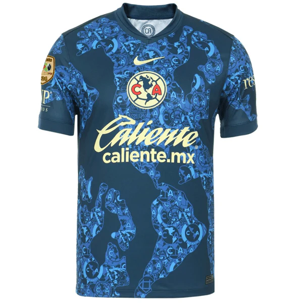 Nike Club America Alejandro Zendejas Away Jersey w/ Liga MX C24 Patch 24/25 (Valerian Blue/Lemon Chiffon) - Image 2