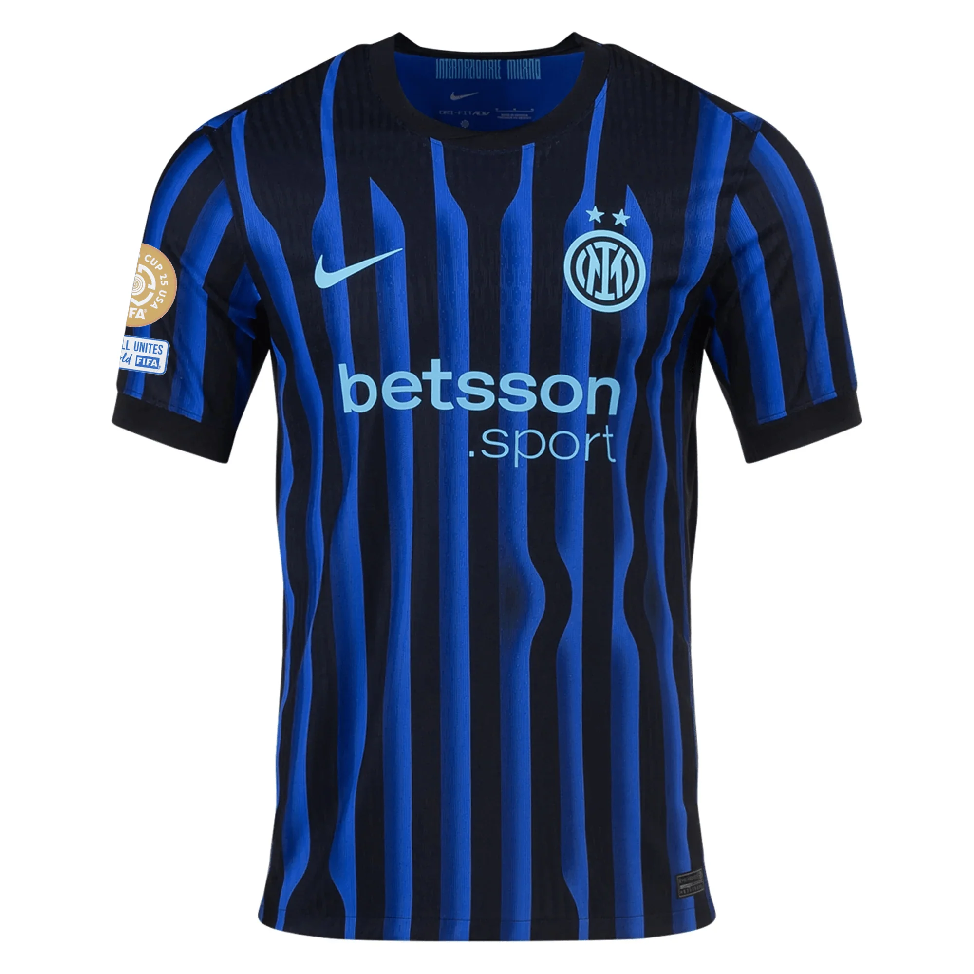 Nike Inter Milan Authentic Lautaro Martinez Home Jersey w/ Club World Cup Patches 25/26 (Lyon Blue/Black/Chlorine Blue) - Image 2