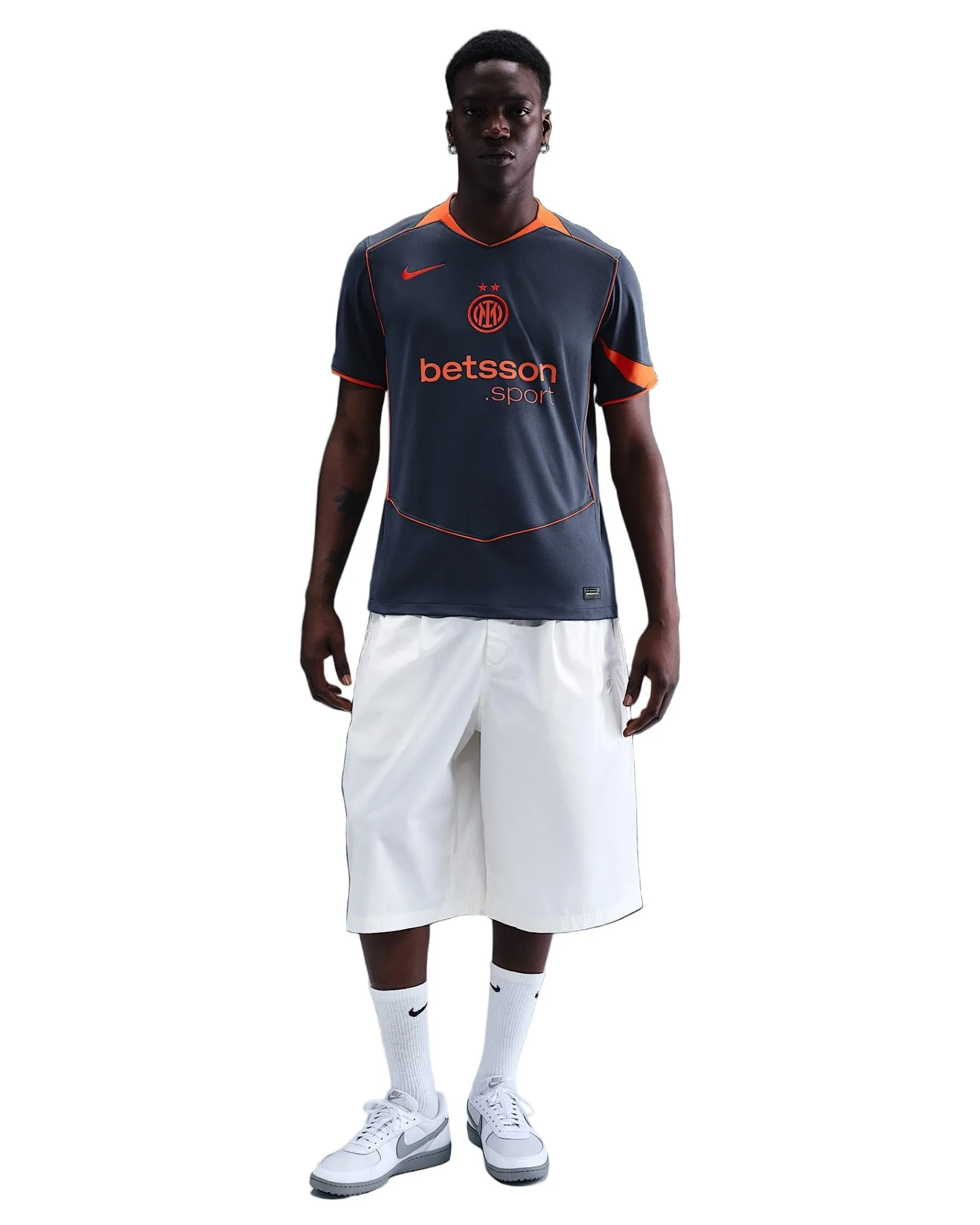 Nike Inter Milan T90 Third Jersey 25/26 (Thunder Blue/Safety Orange) - Image 5