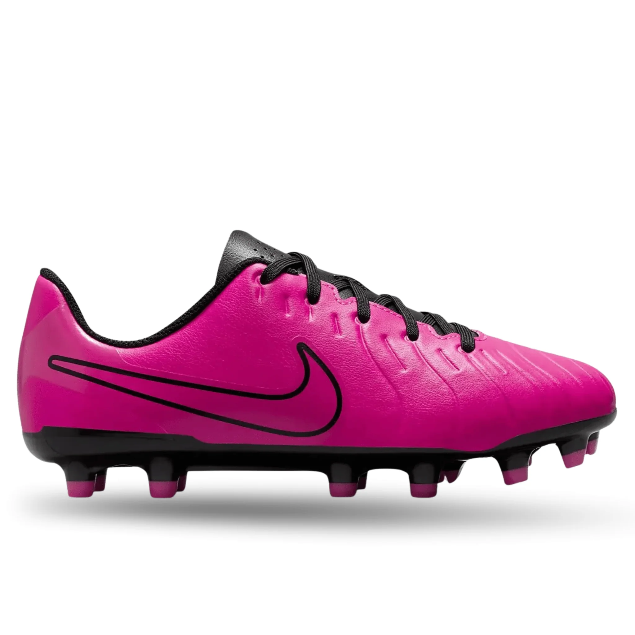 Nike Jr. Legend 10 Club FG/MG Soccer Cleats (Fierce Pink/Black) - Image 2