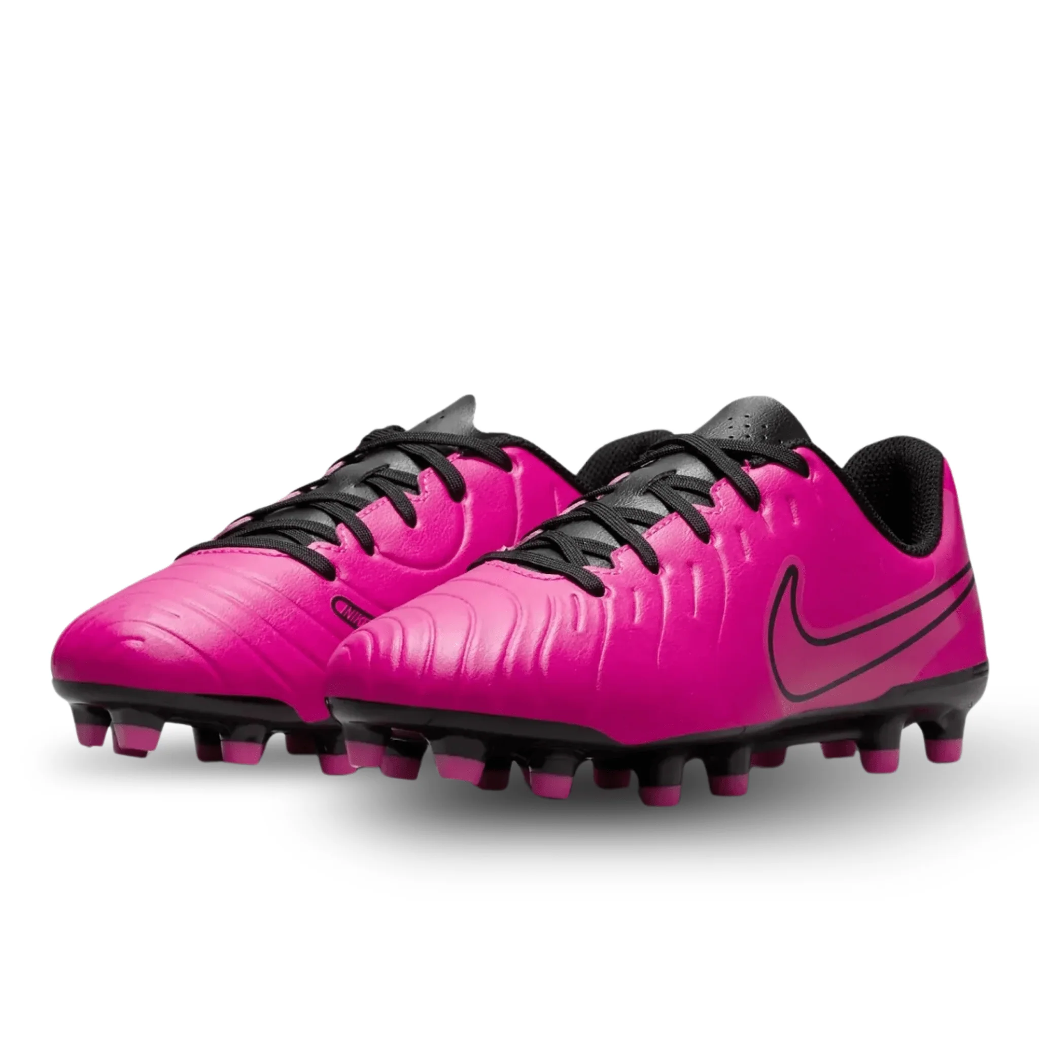 Nike Jr. Legend 10 Club FG/MG Soccer Cleats (Fierce Pink/Black) - Image 3