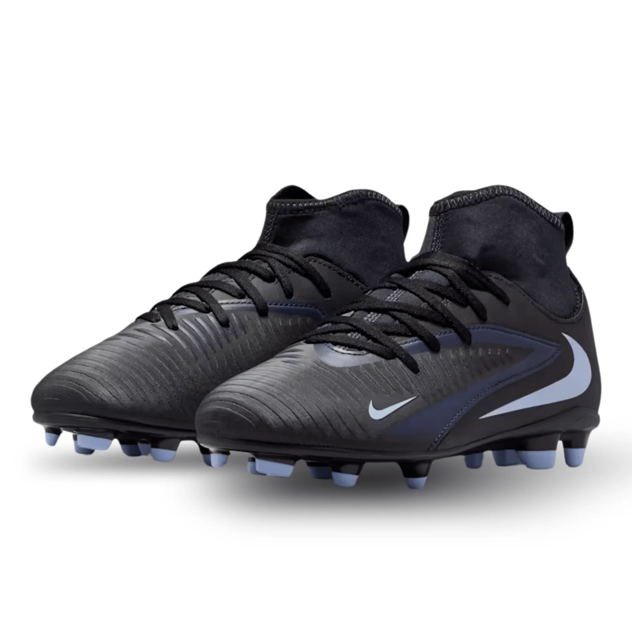 Nike Jr. Phantom 6 High Club Firm Ground/Ground Soccer Cleats (Black/Black) - Image 3