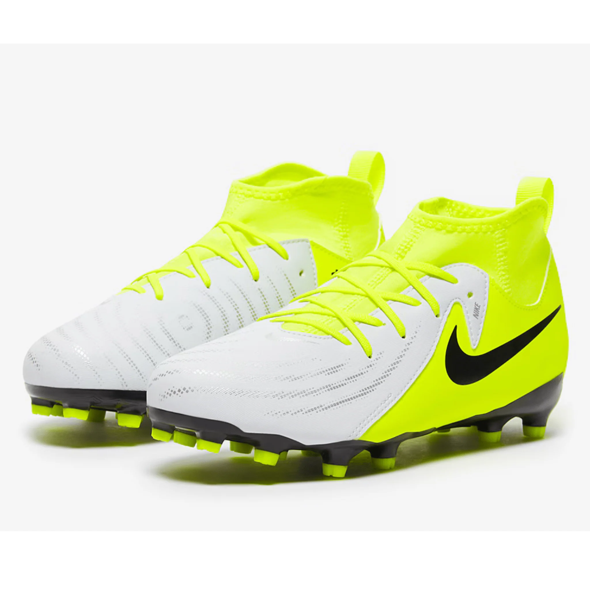 Nike Jr. Phantom Luna II Academy FG/MG Soccer Cleats (Metallic Silver/Black-Volt) - Image 3