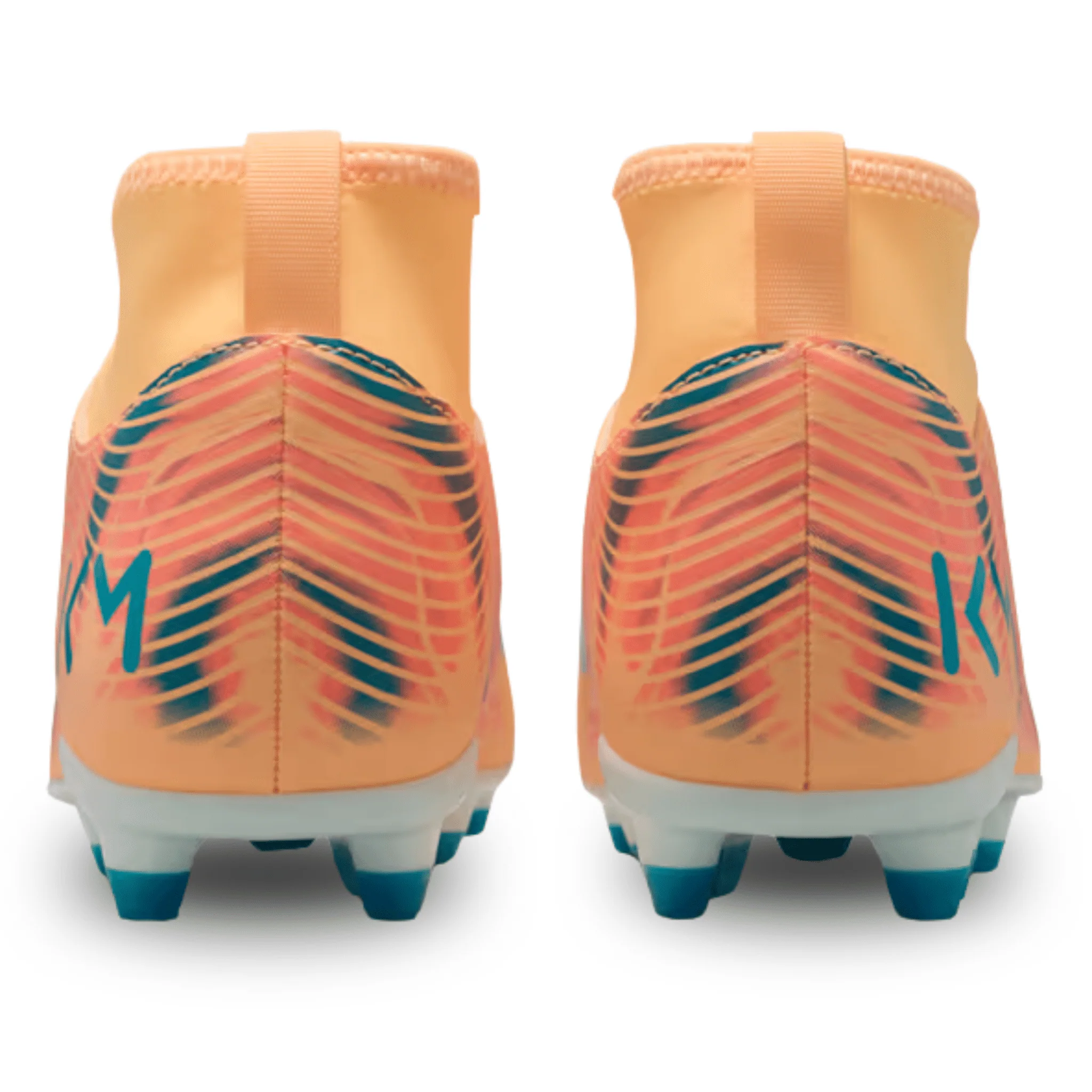Nike Youth Junior Superfly 10 Club Kylian Mbappé Firm/Multi Ground Soccer Cleats (Melon Tint/Neo Turq/Igloo) - Image 4