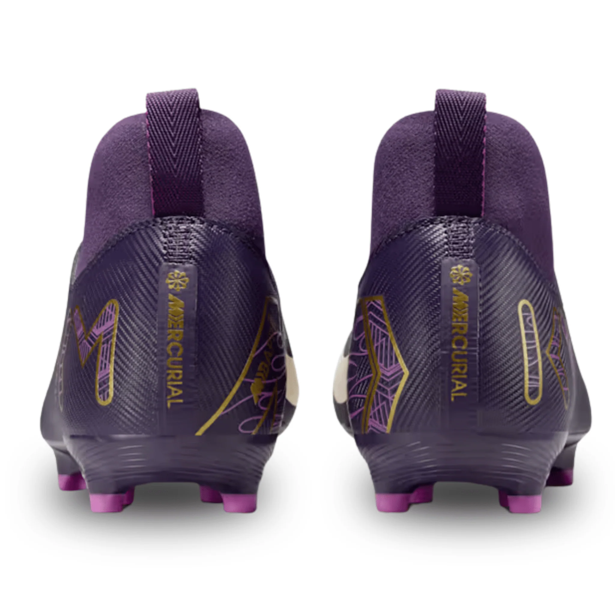 Nike Youth Jr. Zoom Superfly 10 Academy Kylian Mbappe KM FG/MG Soccer Cleats (Grand Purple/Pale Ivory) - Image 4