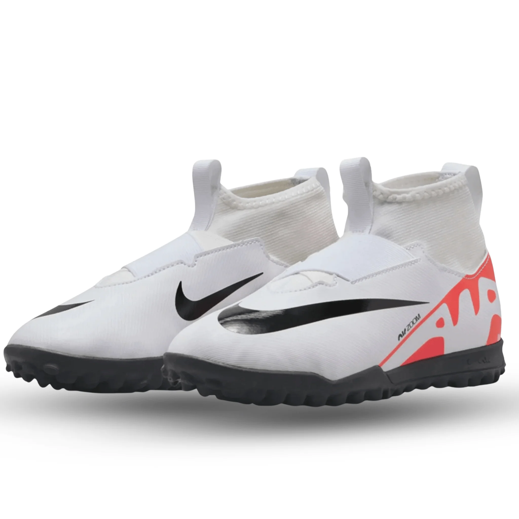 Nike Youth Jr. Zoom Superfly 9 Academy Turf Soccer Shoes (Bright Crimson/White) - Image 3