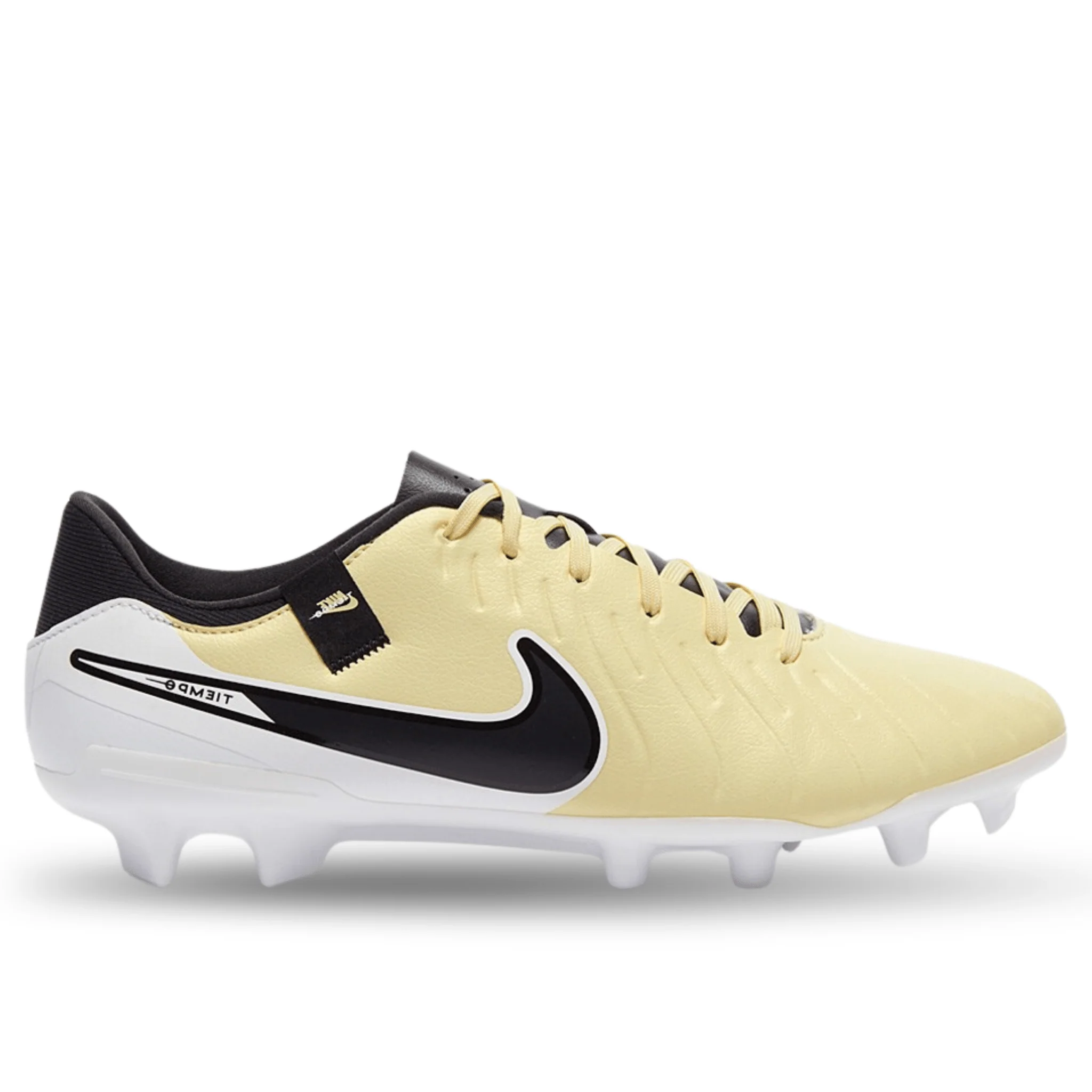 Nike Legend 10 Academy FG/MG Soccer Cleats (Lemonade/Black/Metallic Coin) - Image 5