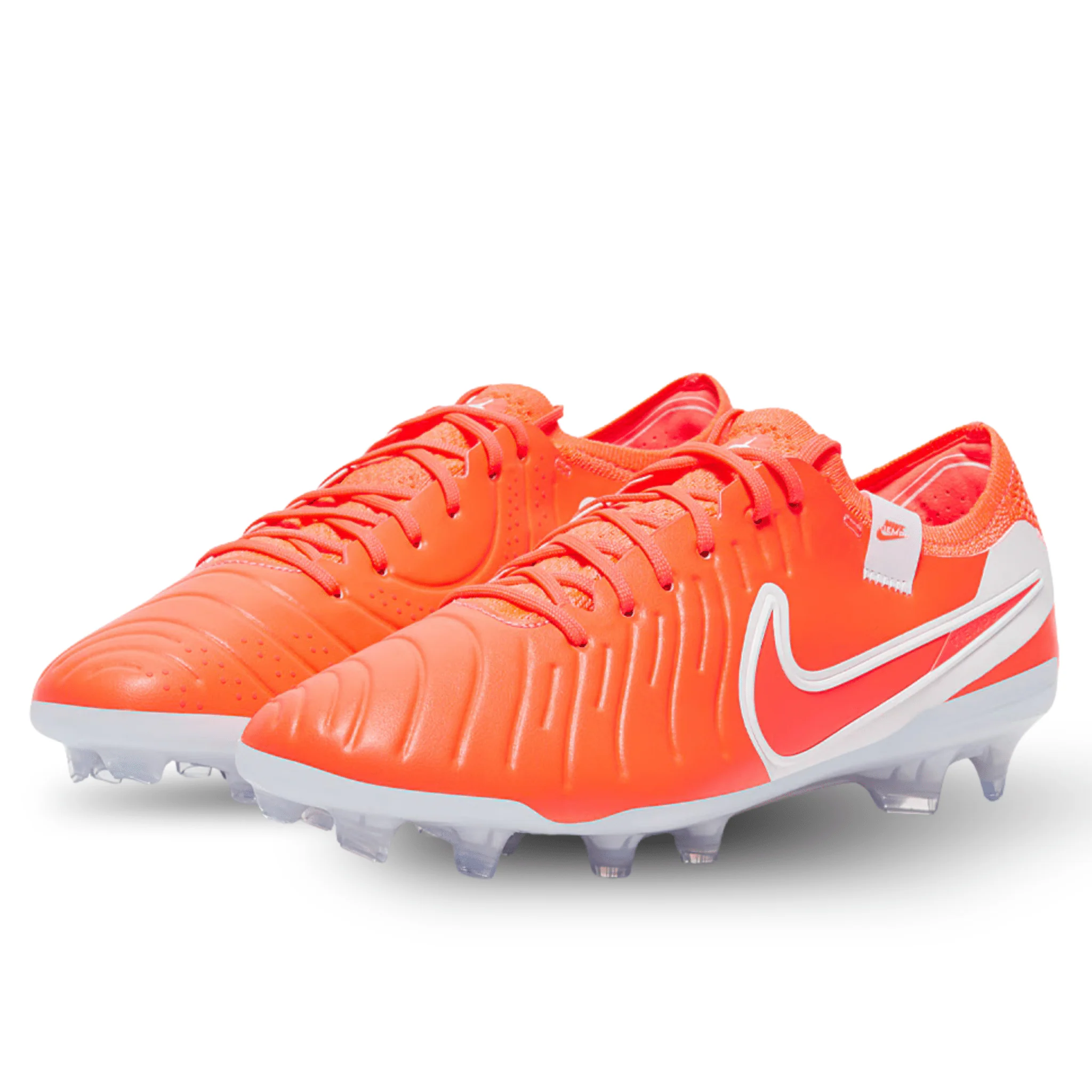 Nike Legend 10 Elite FG Soccer Cleats (Hot Lava/White) - Image 3
