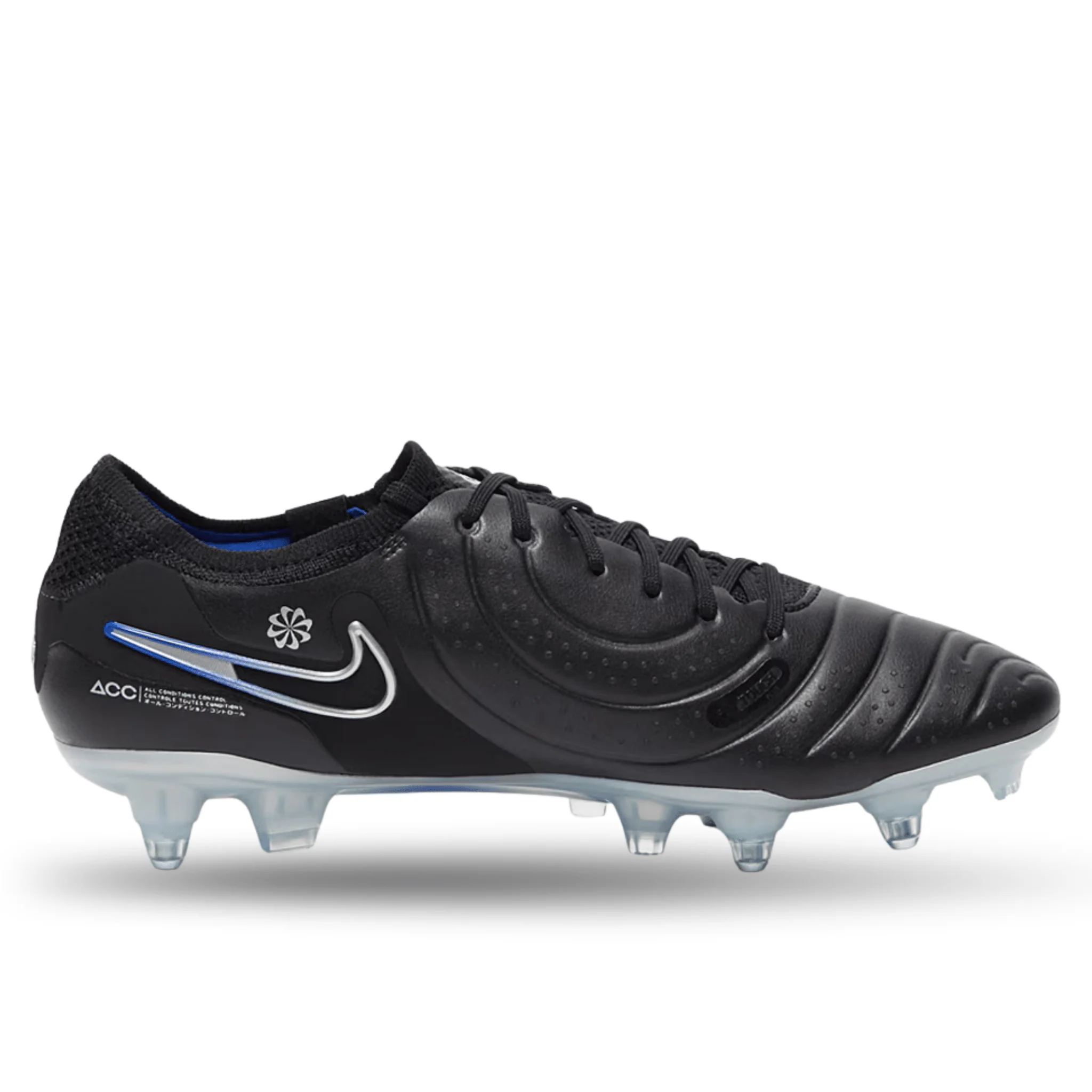 Nike Legend 10 Elite SG-Pro AC Soccer Cleats (Black/Chrome-Hyper Royal) - Image 5