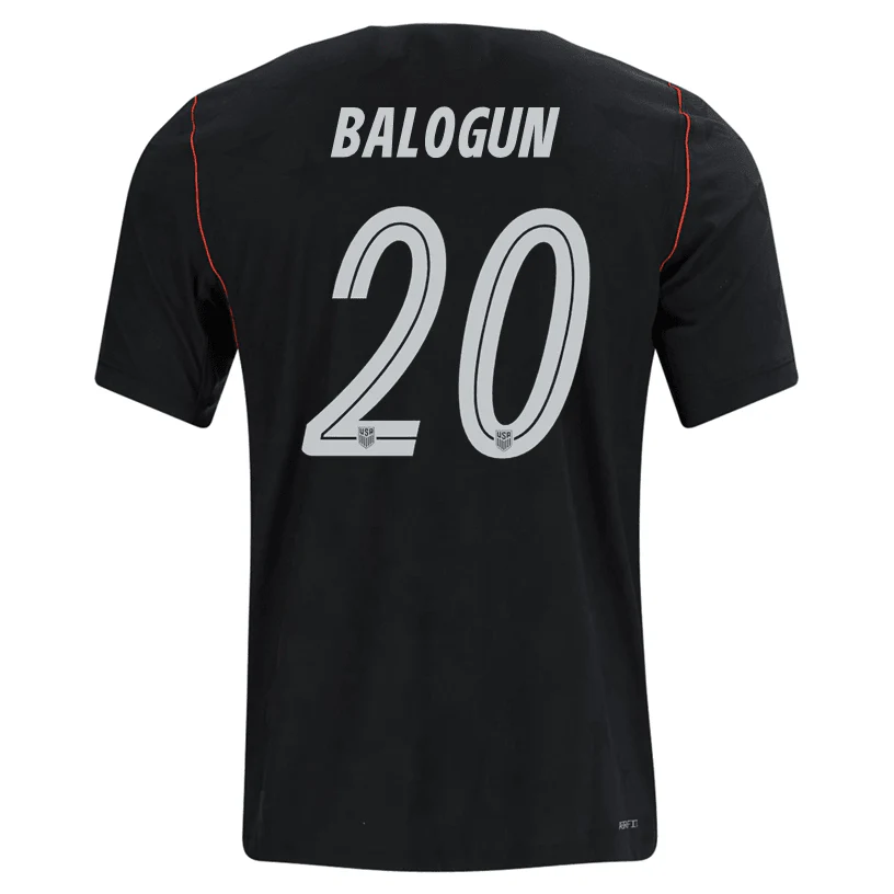 Nike Mens Balogun United States Away Stadium Jersey 2026 (Dark Obsidian/Pure Platinum)