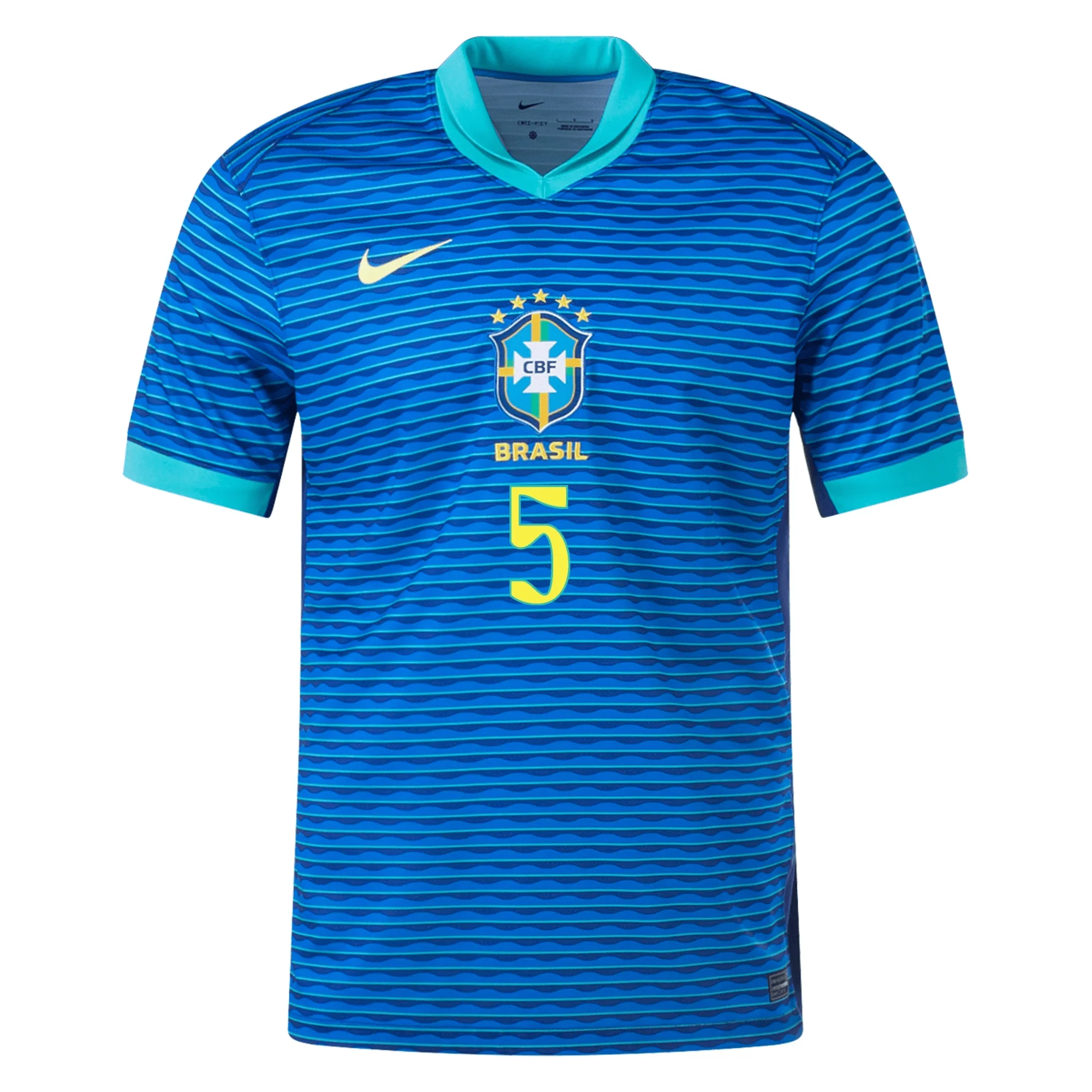 Nike Mens Brazil Casemiro Away Jersey 24/25 (Soar/Dynamic Yellow) - Image 2