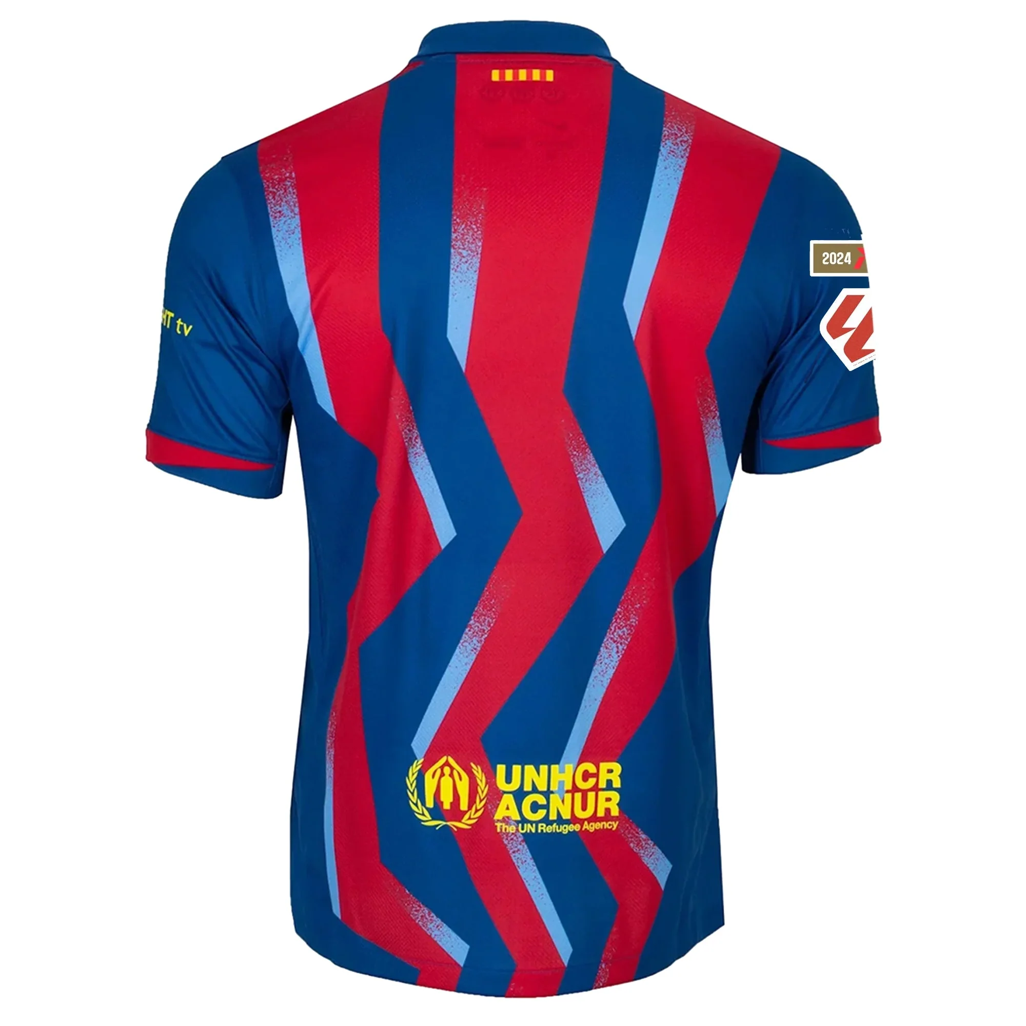 Nike Men's FC Barcelona 4th Jersey 25/26 w/ La Liga Patches (Blue/Red/Yellow) - Image 2