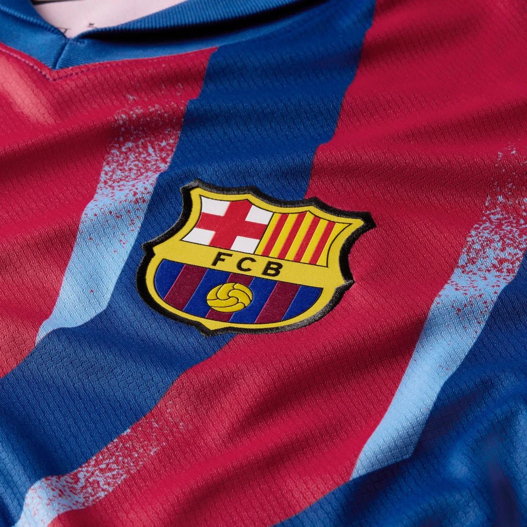 Nike Men's FC Barcelona 4th Jersey 25/26 (Blue/Red/Yellow) - Image 3