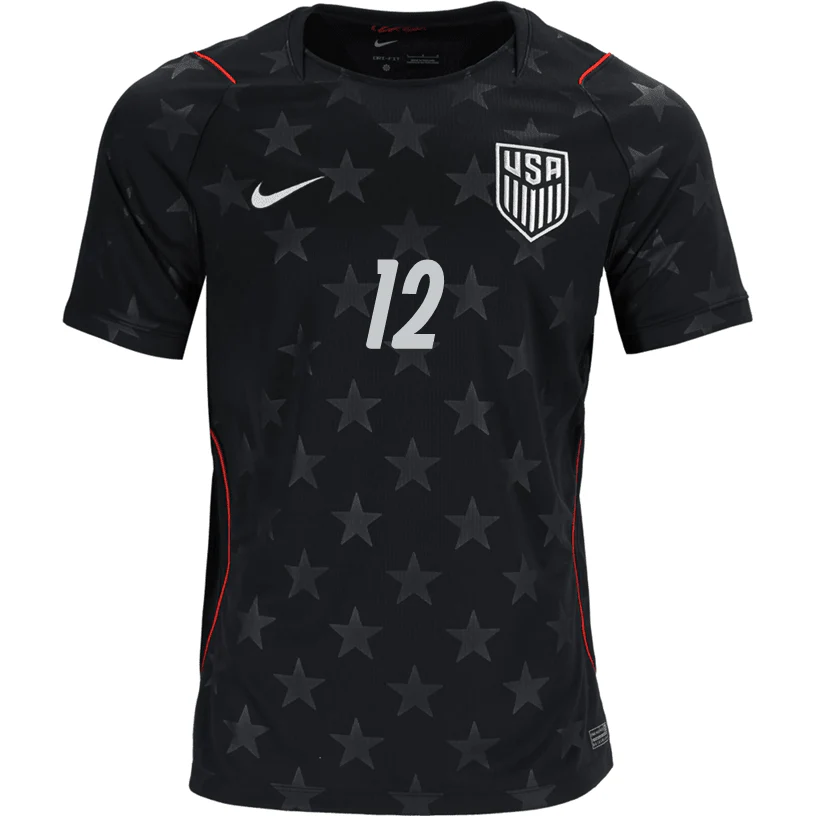 Nike Mens United States Miles Robinson Away Stadium Jersey 2026 (Dark Obsidian/Pure Platinum) - Image 2