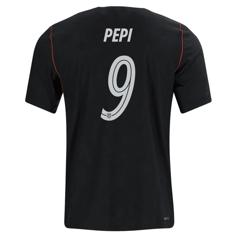 Nike Mens Pepi United States Away Stadium Jersey 2026 (Dark Obsidian/Pure Platinum)