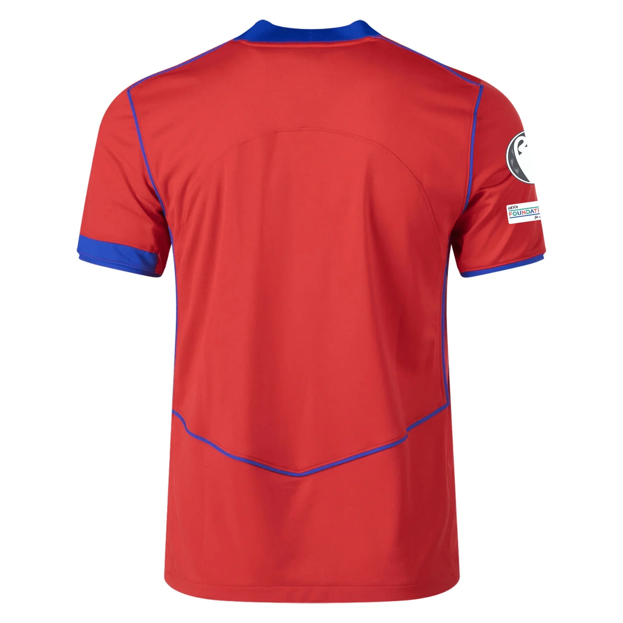 Nike Men's Paris Saint-Germain T90 Third Jersey w/ Champions League Patches 25/26 (Sport Red/Hyper Royal) - Image 2