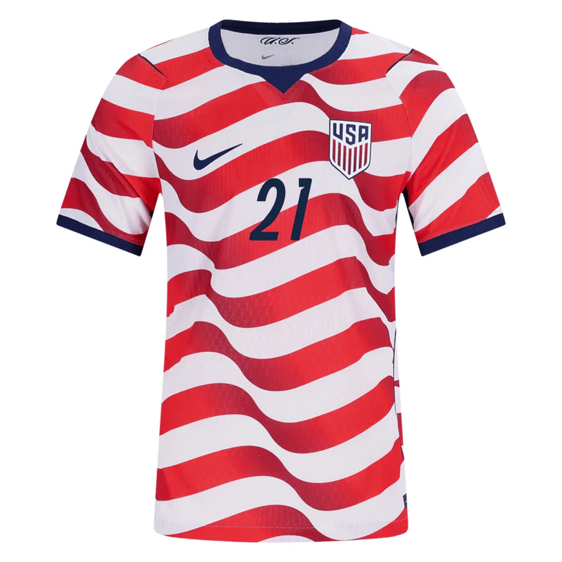 Nike Mens Tim Weah United States Match Authentic Home Jersey 2026 (Sail/Midnight Navy) - Image 3