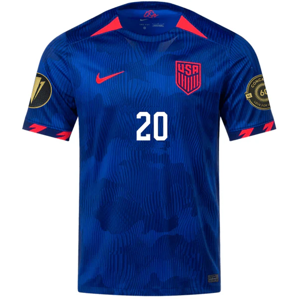 Nike Mens United States Jesus Ferreira Away Jersey w/ Gold Cup Patches 23/24 (Hyper Royal/Loyal Blue) - Image 2