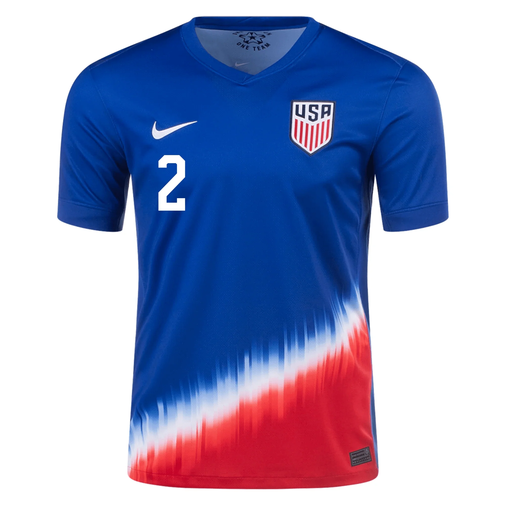 Nike Mens United States Sergino Dest Away Jersey 24/25 (Old Royal/Sport Red) - Image 2