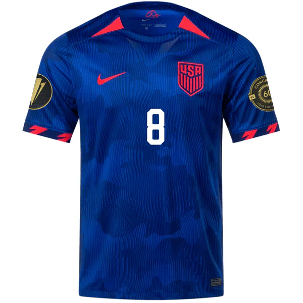 Nike Mens United States Weston McKennie Away Jersey w/ Gold Cup Patches 23/24 (Hyper Royal/Loyal Blue) - Image 2